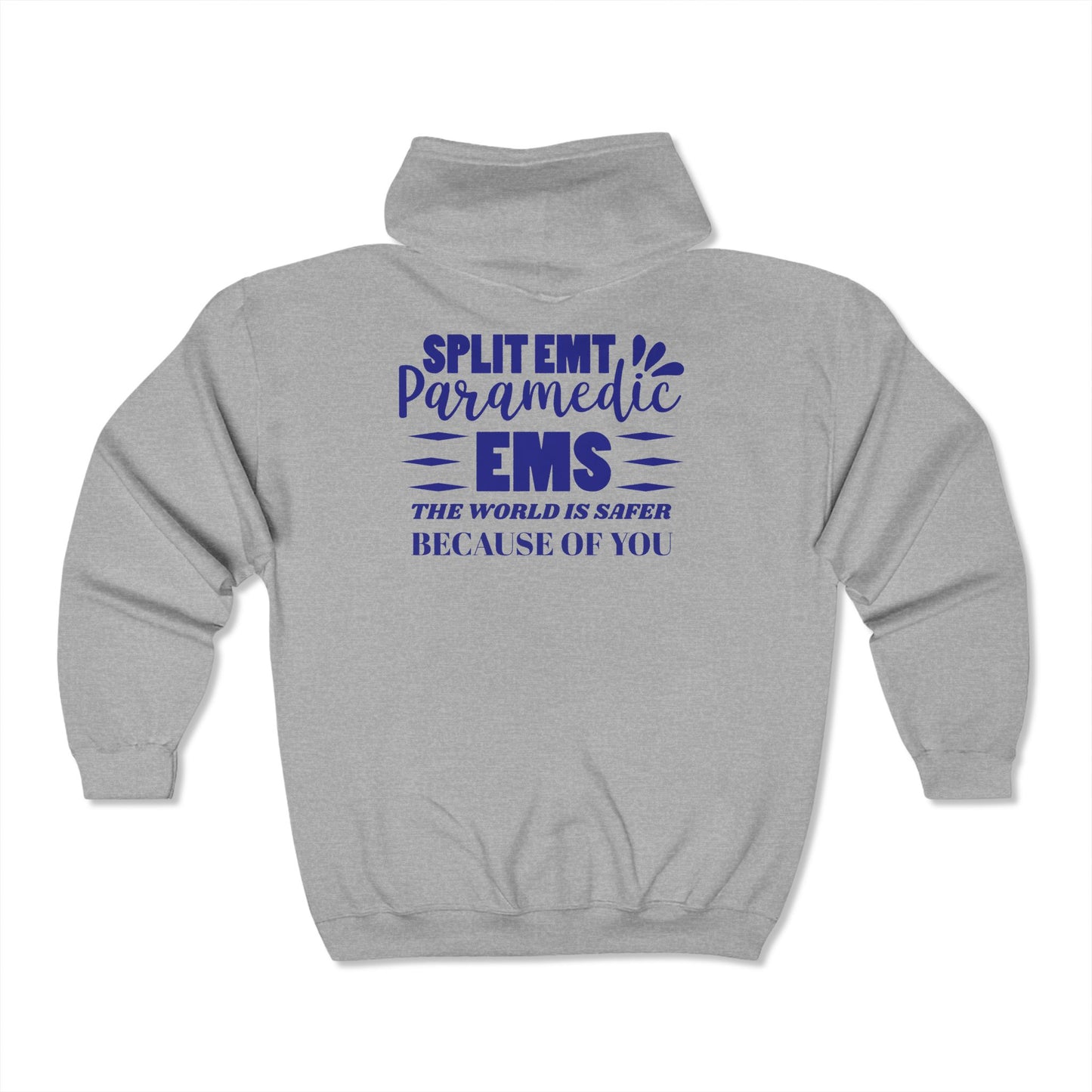EMS Unisex Full Zip Hooded Sweatshirt – The world is safer because of you