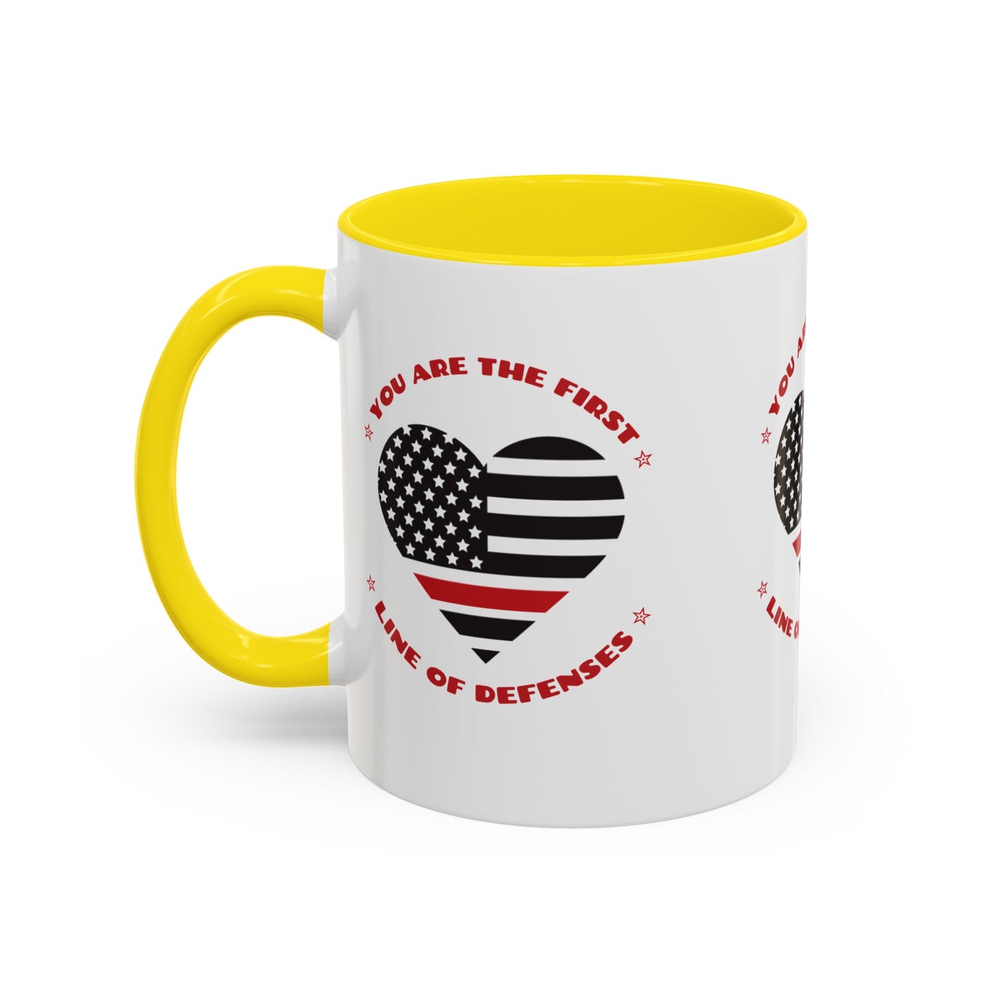 Firefighter Accent Coffee Mug – You are the first line of defenses