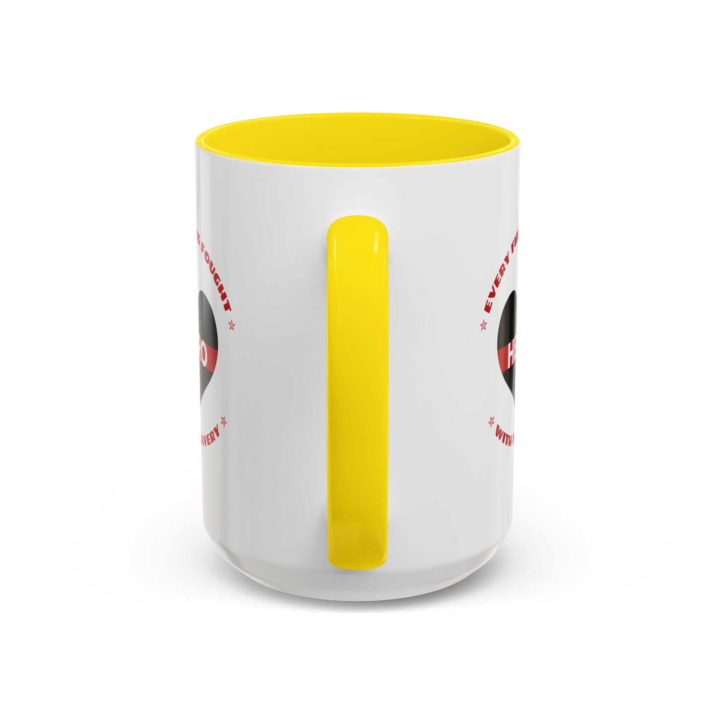 Firefighter Accent Coffee Mug – Every fire is fought with bravery