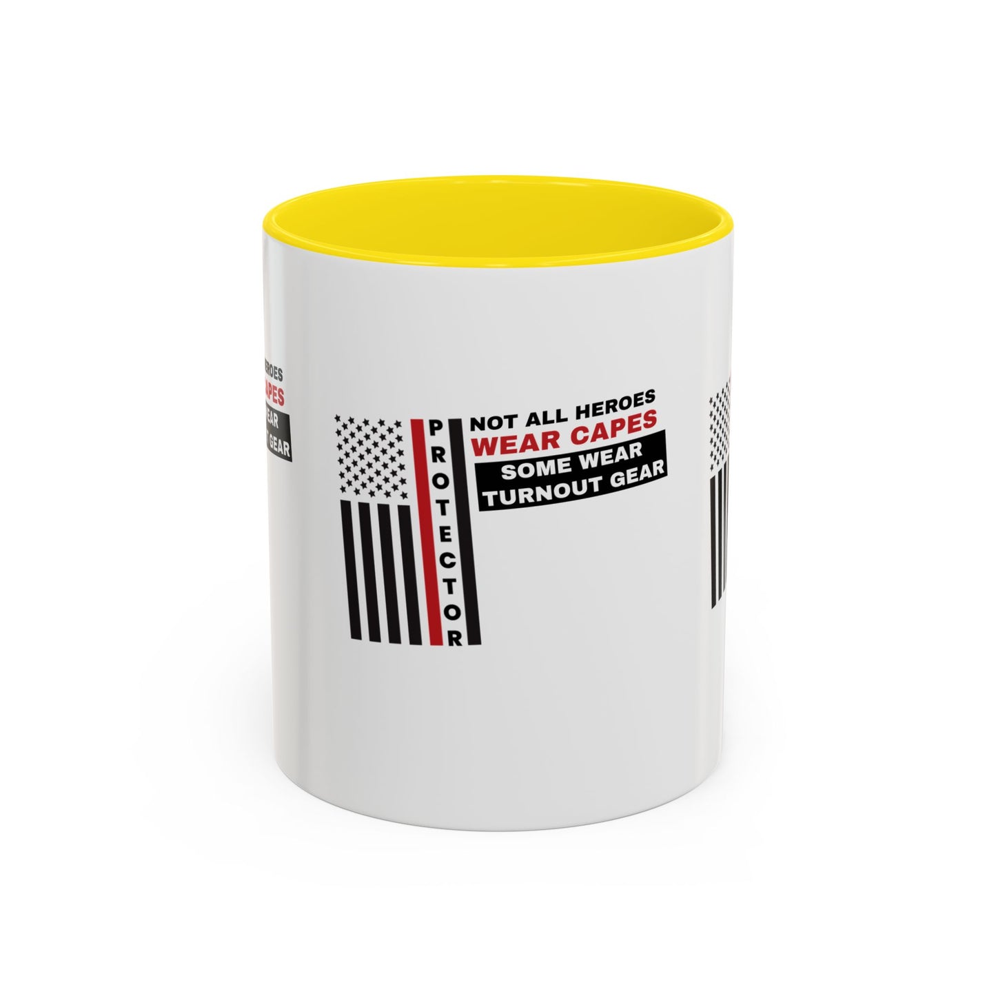 Firefighter Accent Coffee Mug – Not all heroes wear capes—some wear turnout gear