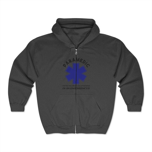 EMS Unisex Full Zip Hooded Sweatshirt – You’re the first line of defense in an emergency