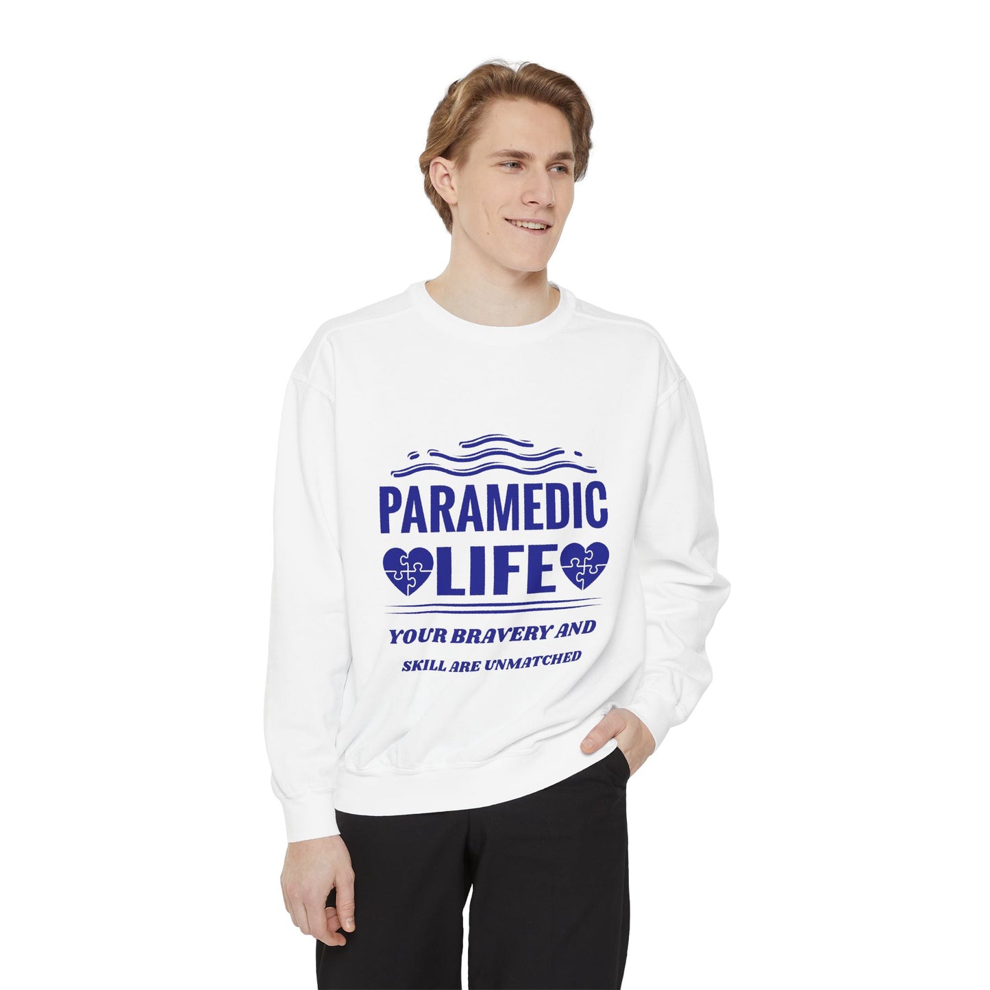 EMS Unisex Garment-Dyed Sweatshirt –Your bravery and skill are unmatched