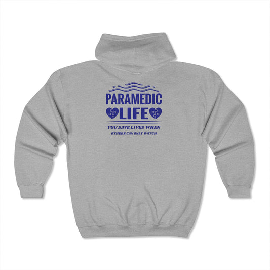 EMS Unisex Full Zip Hooded Sweatshirt – You save lives when others can only watch