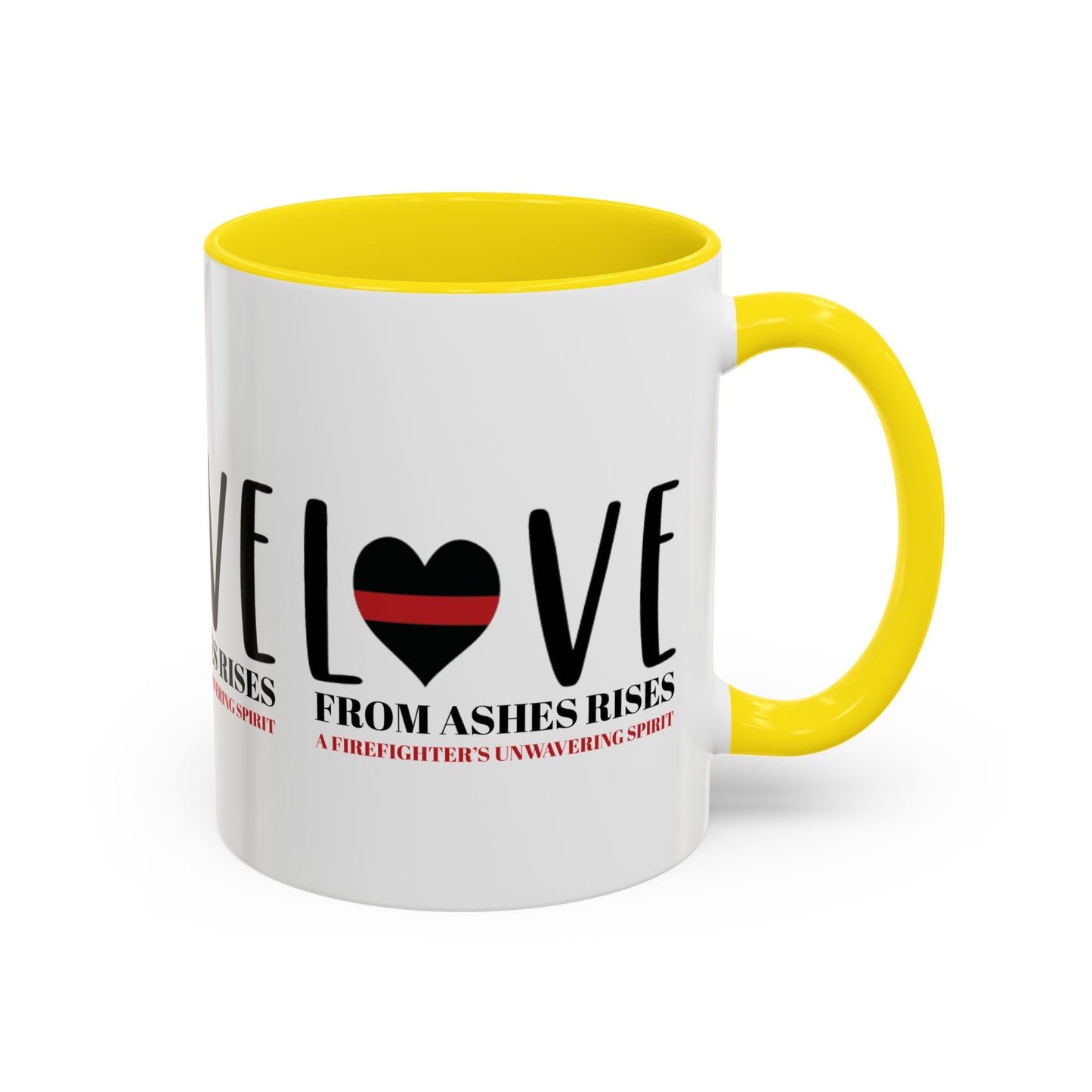 Firefighter Accent Coffee Mug – From ashes rises a firefighter’s unwavering spirit