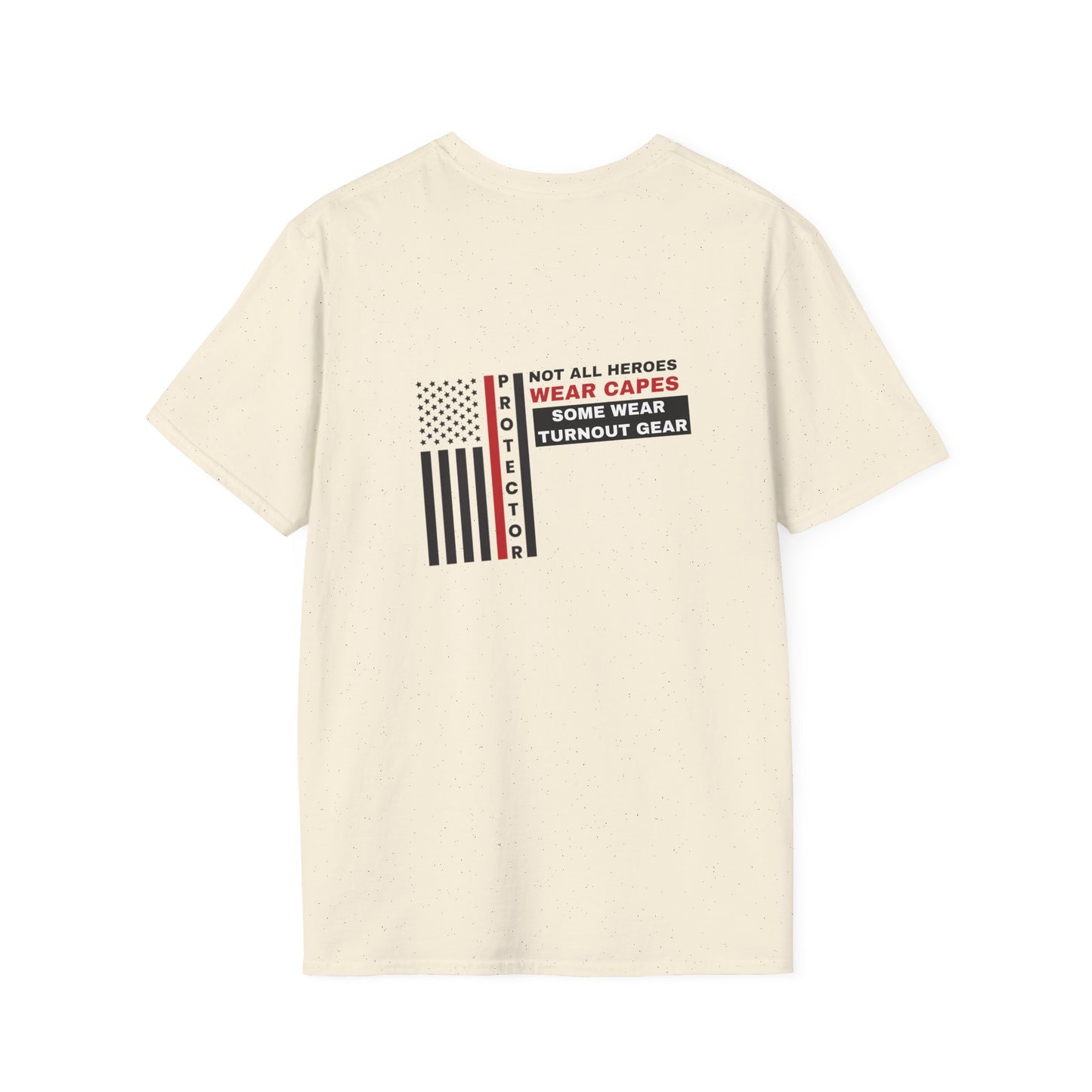 Firefighter Softstyle T-Shirt – Not all heroes wear capes—some wear turnout gear