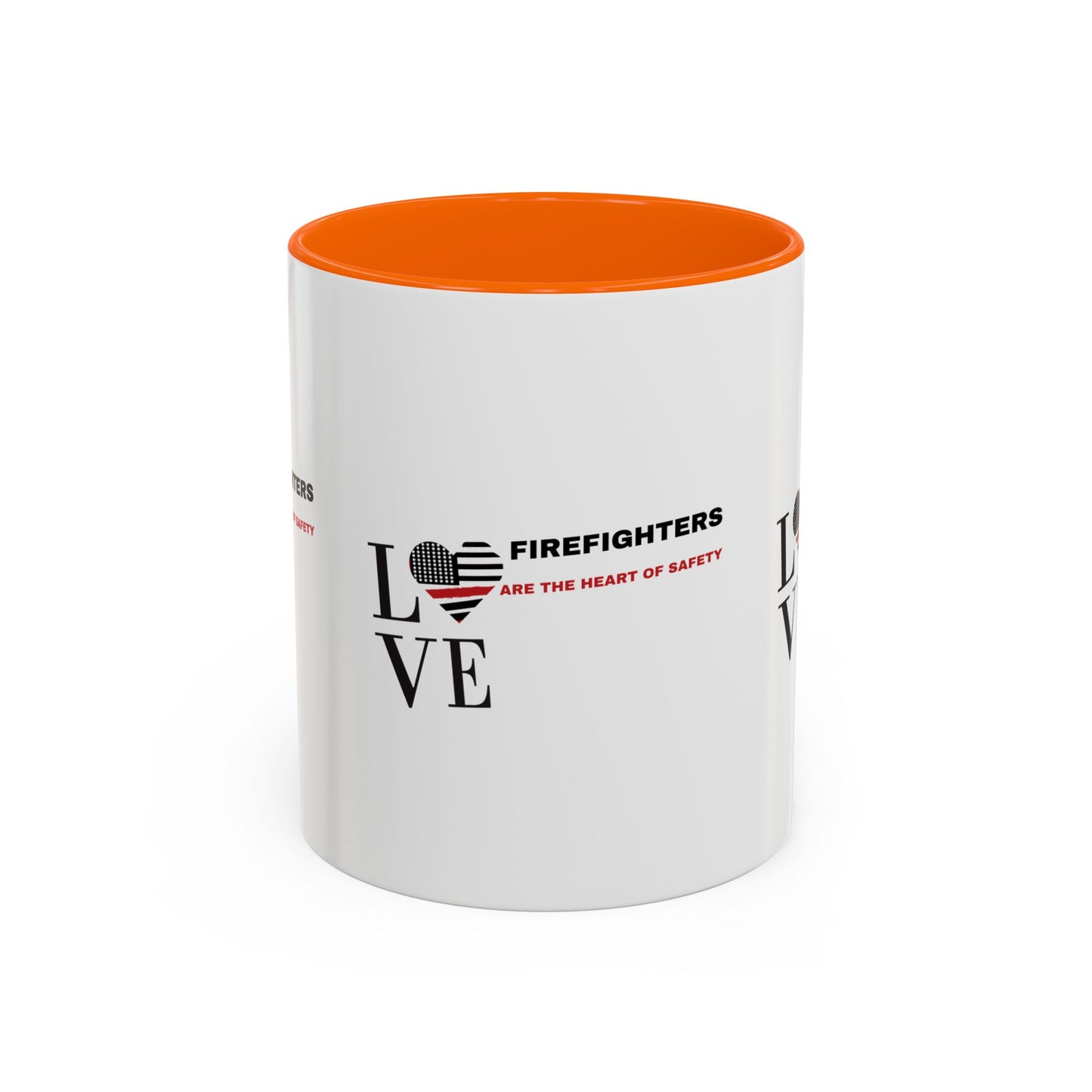 Firefighter Accent Coffee Mug – Firefighters are the heart of safety