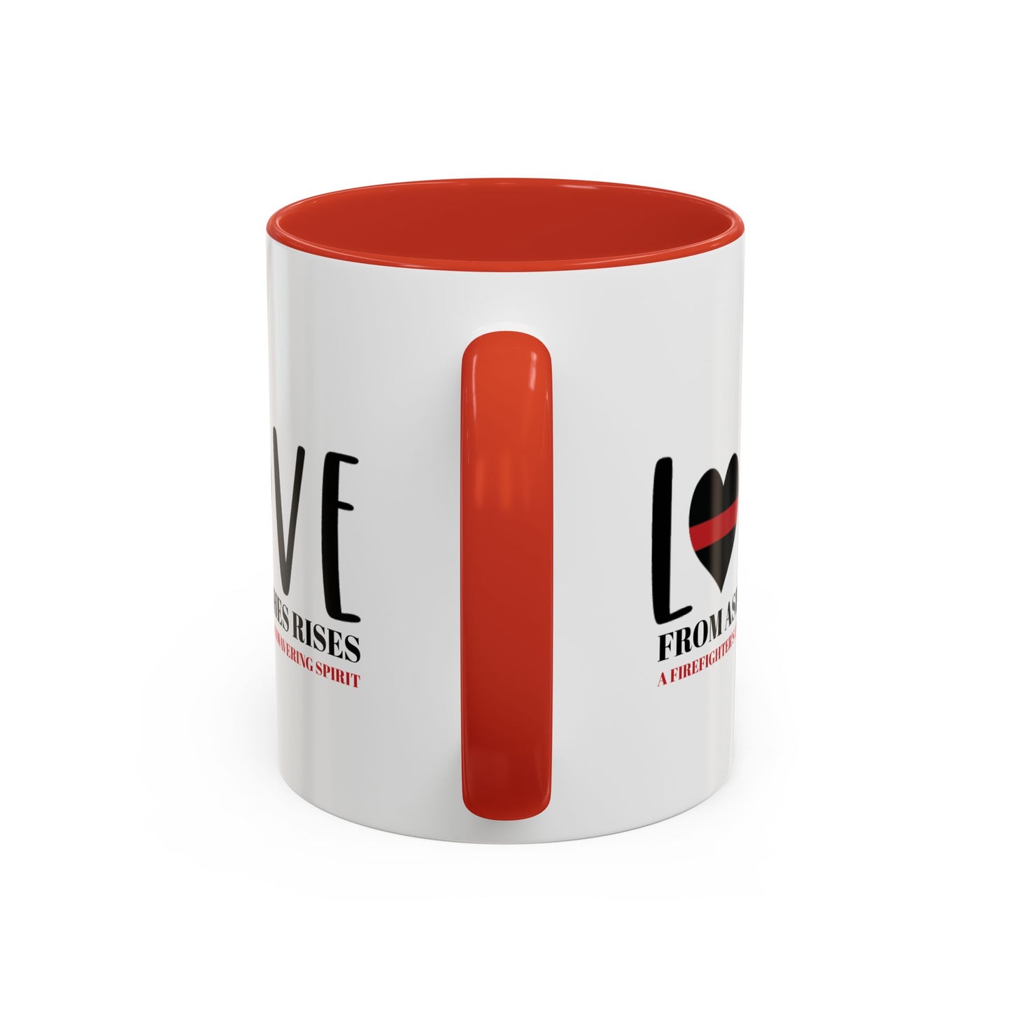 Firefighter Accent Coffee Mug – From ashes rises a firefighter’s unwavering spirit