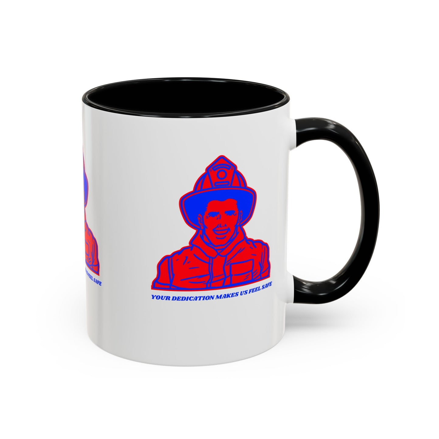 Firefighter Accent Coffee Mug – Your dedication makes us feel safe