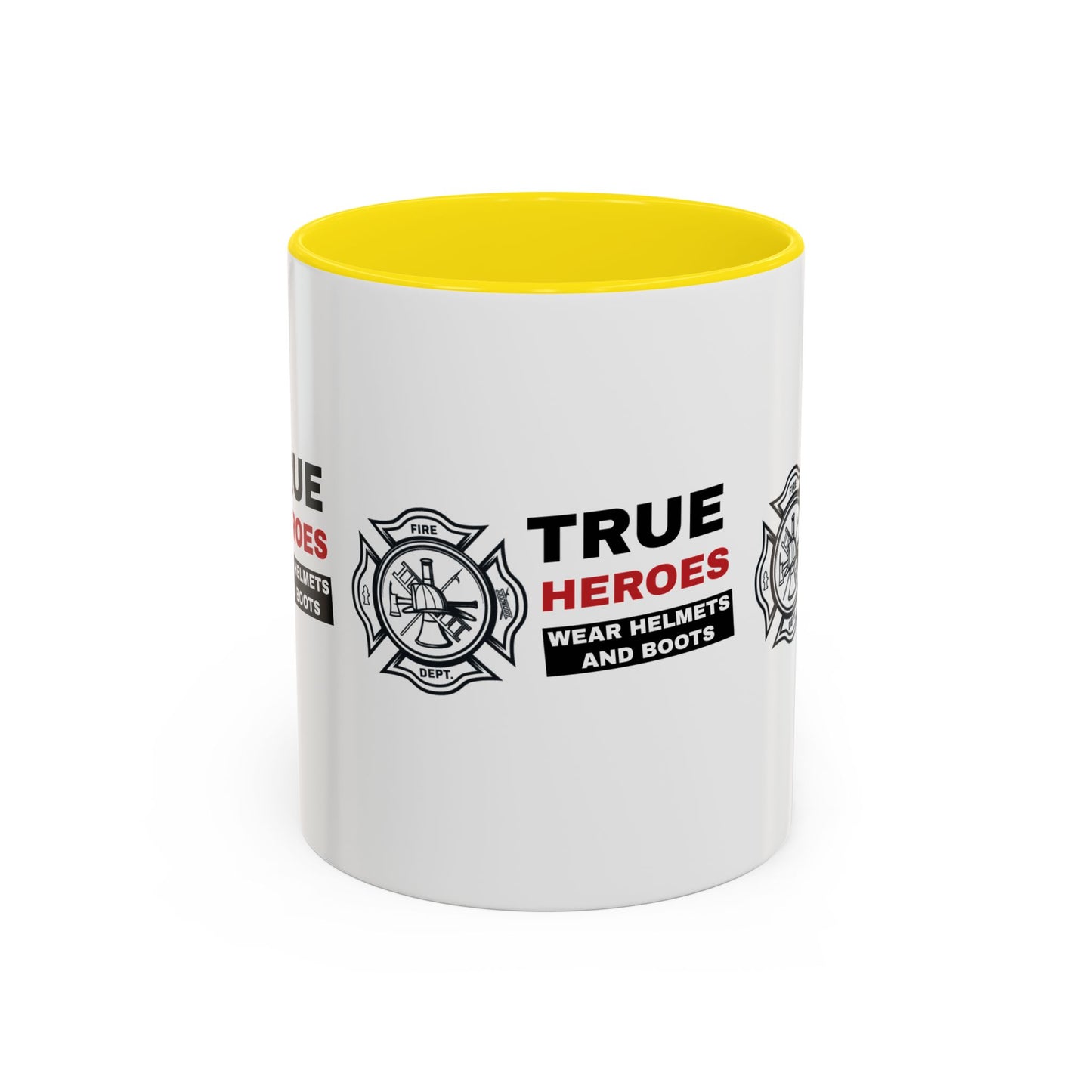 Firefighter Accent Coffee Mug – True heroes wear helmets and boots