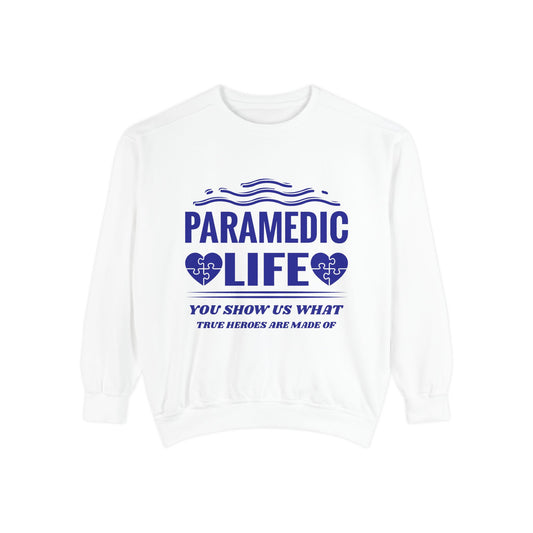 EMS Unisex Garment-Dyed Sweatshirt –You show us what true heroes are made of