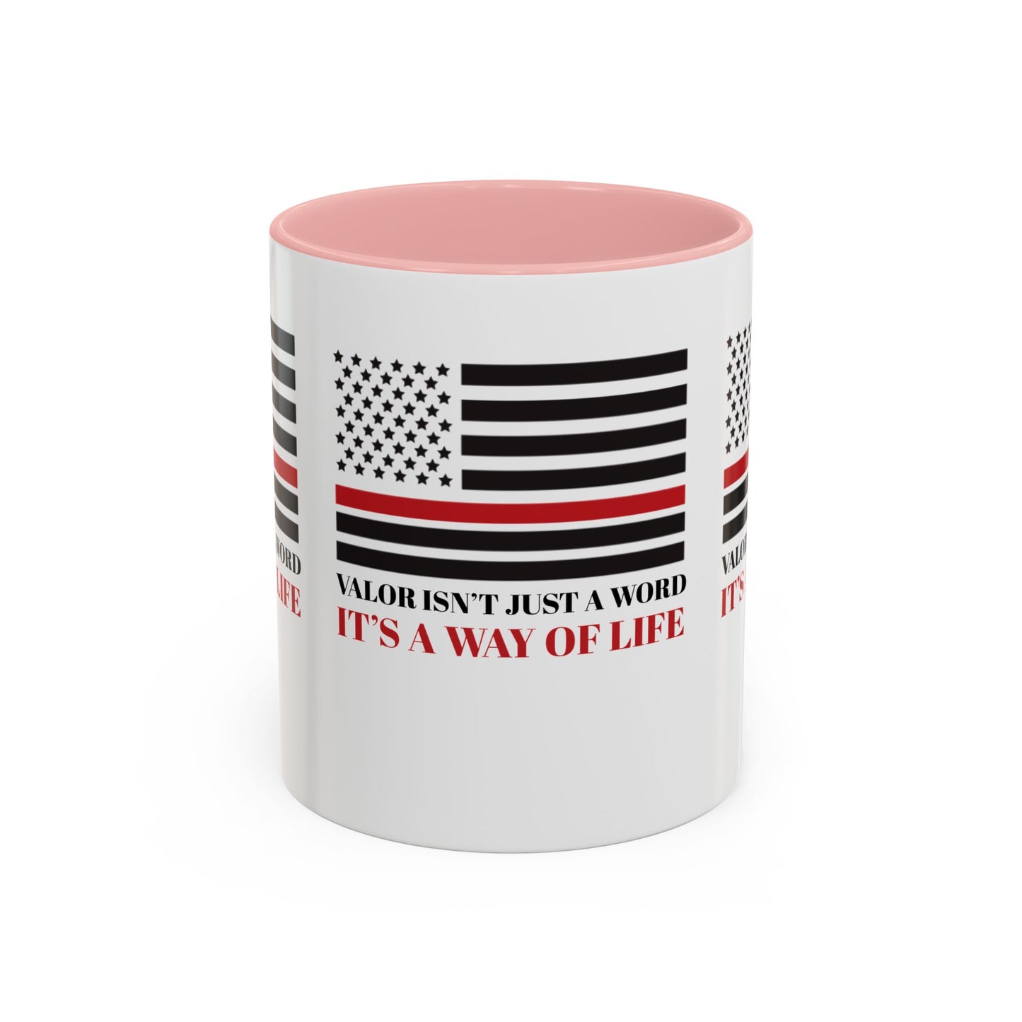 Firefighter Accent Coffee Mug – Valor isn’t just a word—it’s a way of life