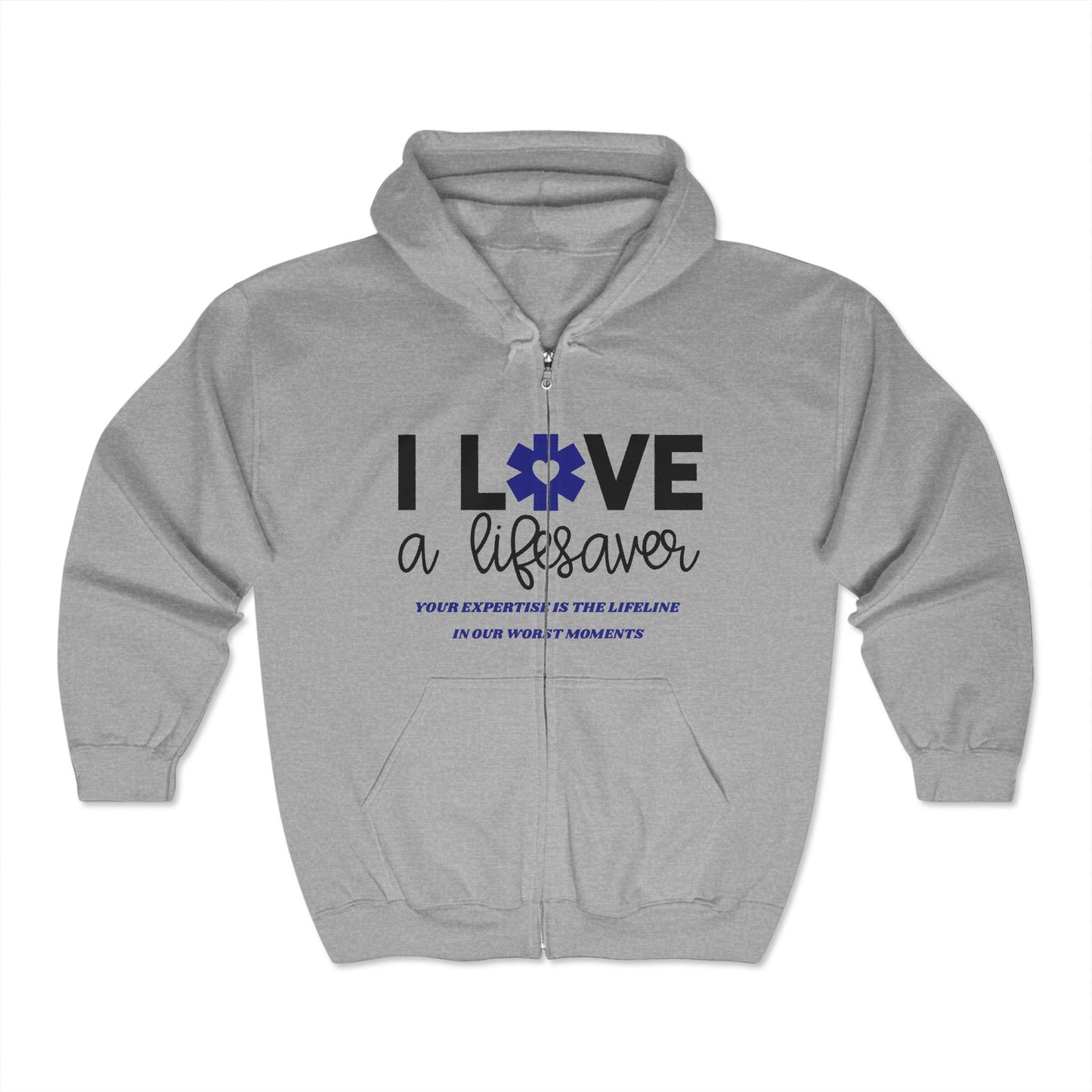 EMS Unisex Full Zip Hooded Sweatshirt – Your expertise is the lifeline in our worst moments