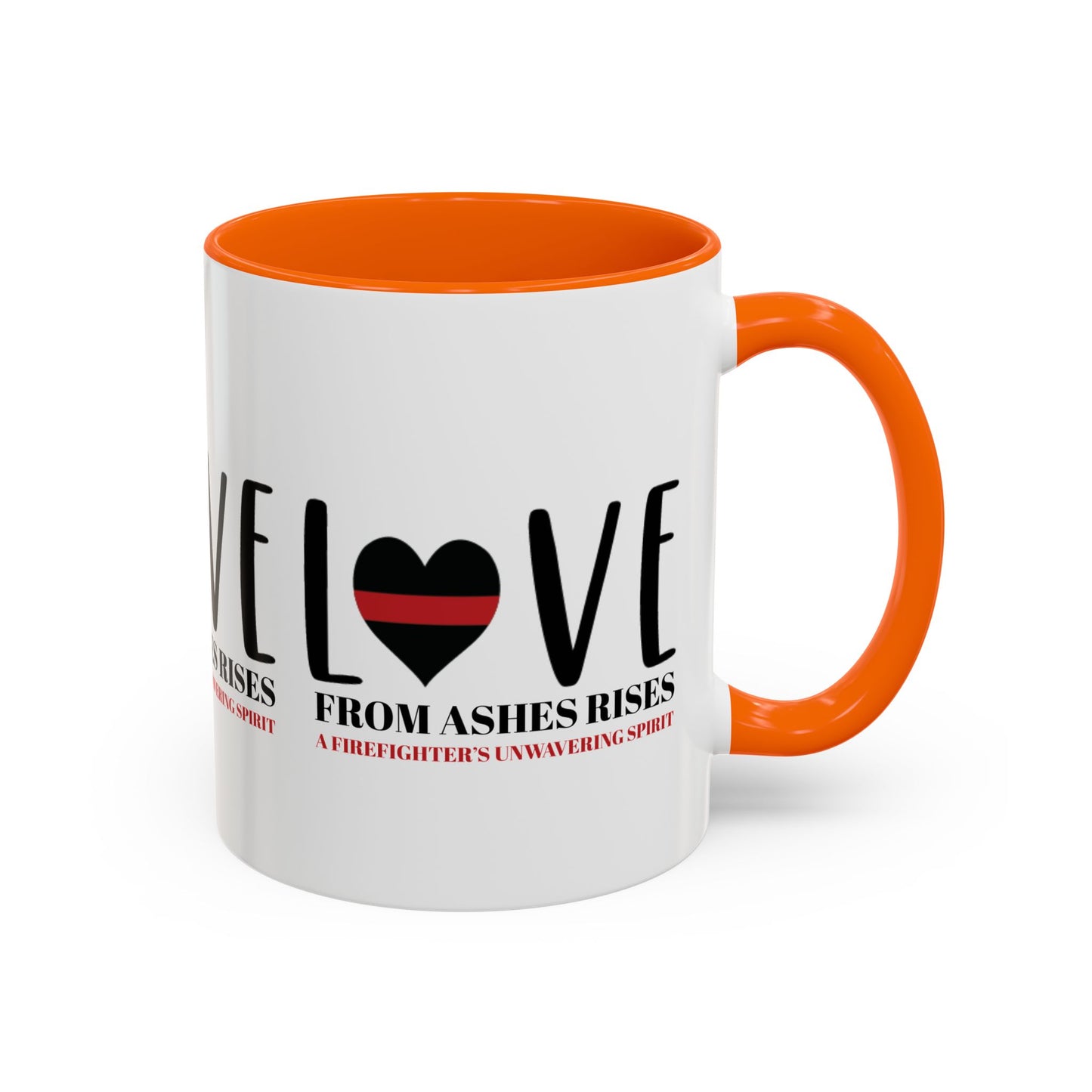 Firefighter Accent Coffee Mug – From ashes rises a firefighter’s unwavering spirit