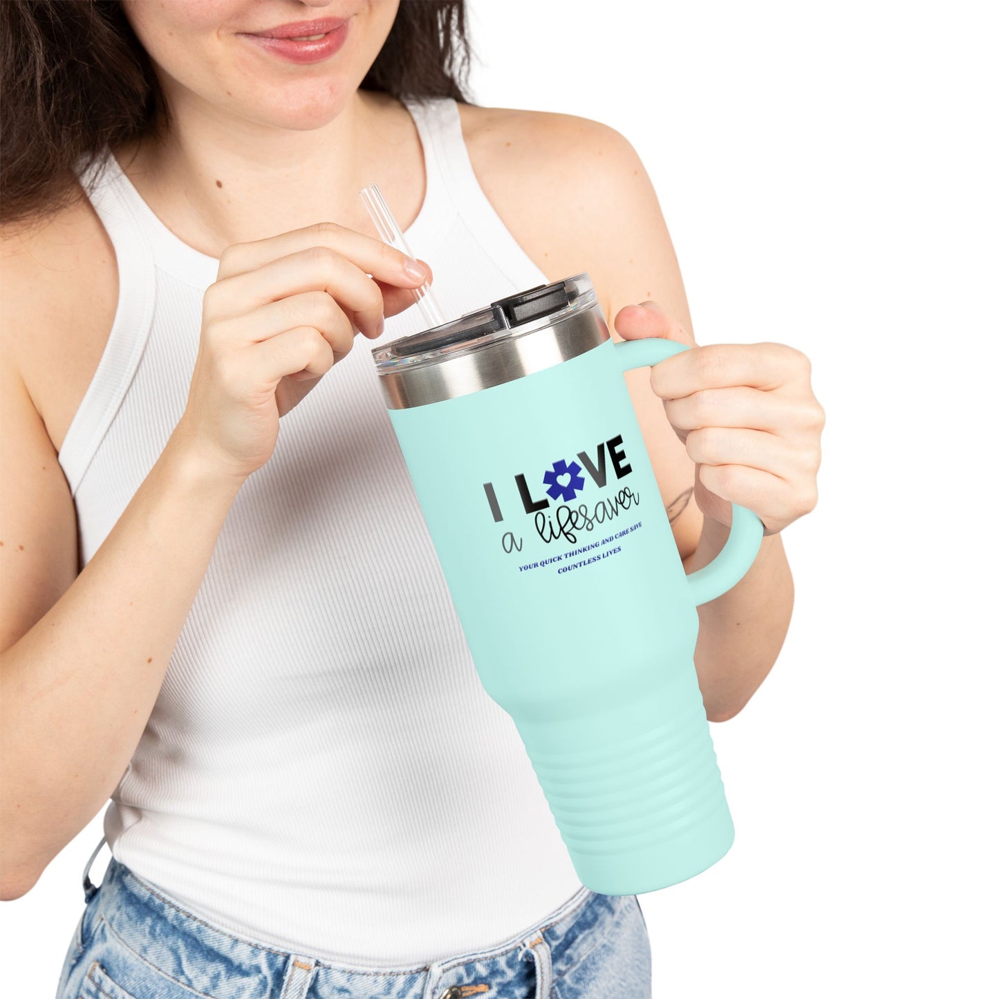 EMS Insulated Travel Mug, 40oz - Your quick thinking and care save countless lives