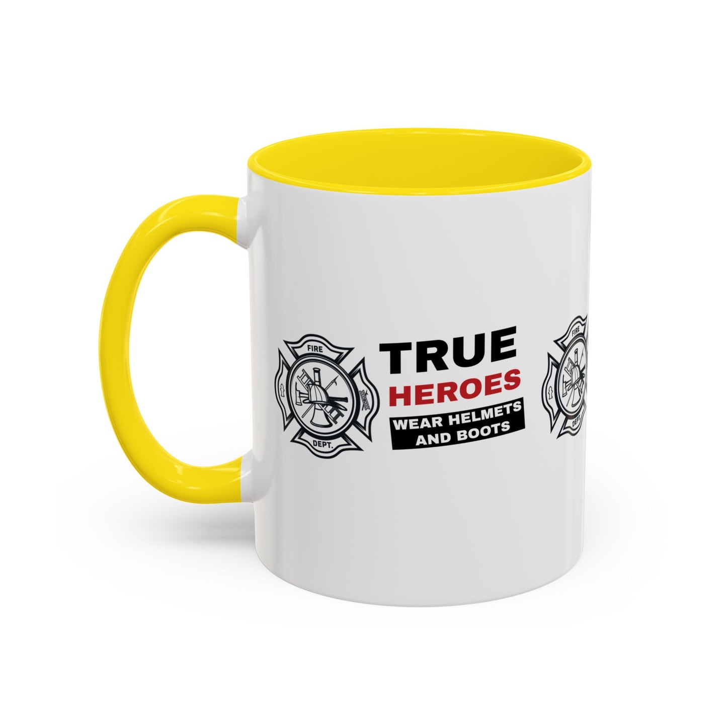 Firefighter Accent Coffee Mug – True heroes wear helmets and boots