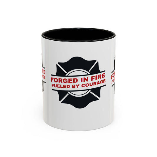 Firefighter Accent Coffee Mug – Forged in fire, fueled by courage