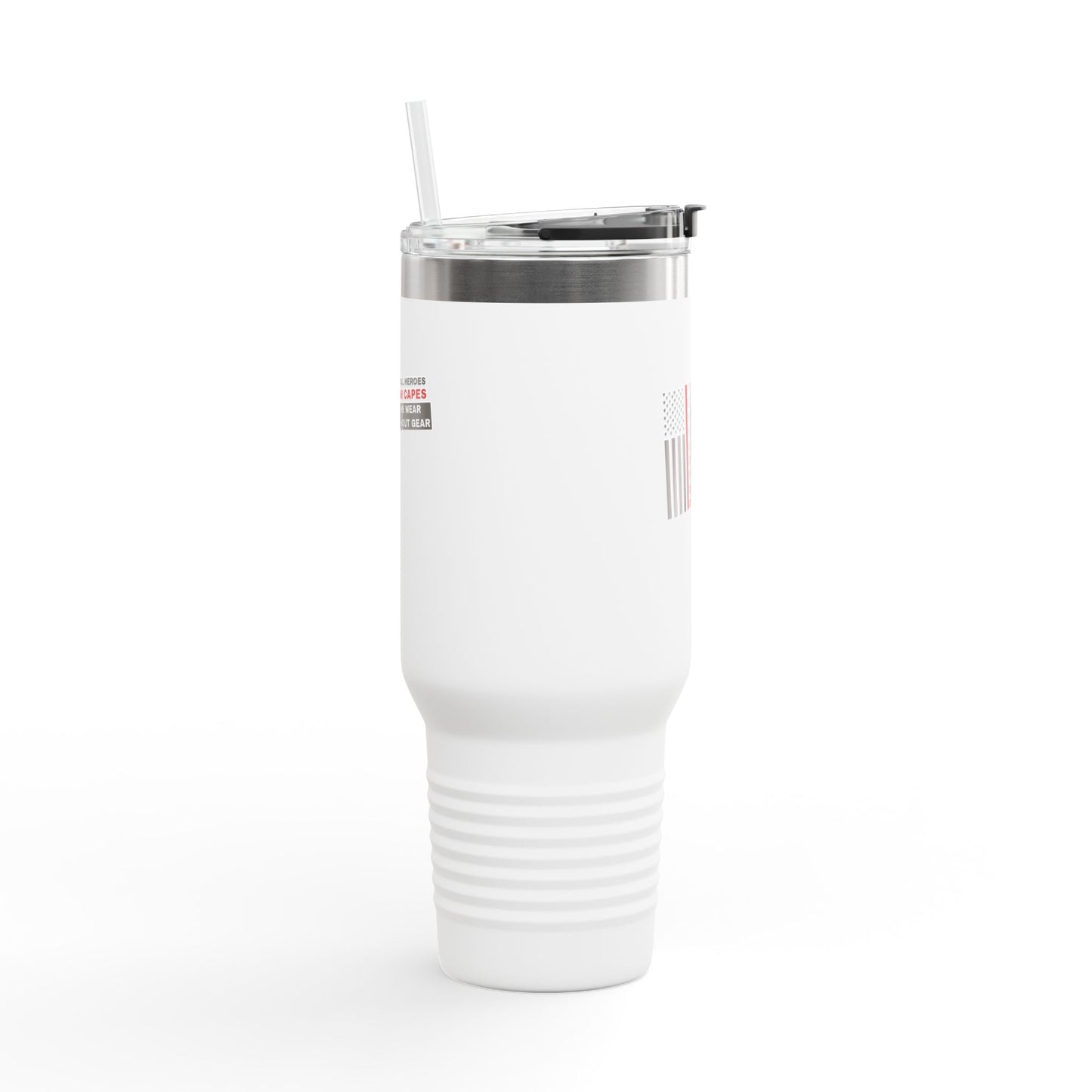 Firefighter Insulated Travel Mug, 40oz – Not all heroes wear capes—some wear turnout gear