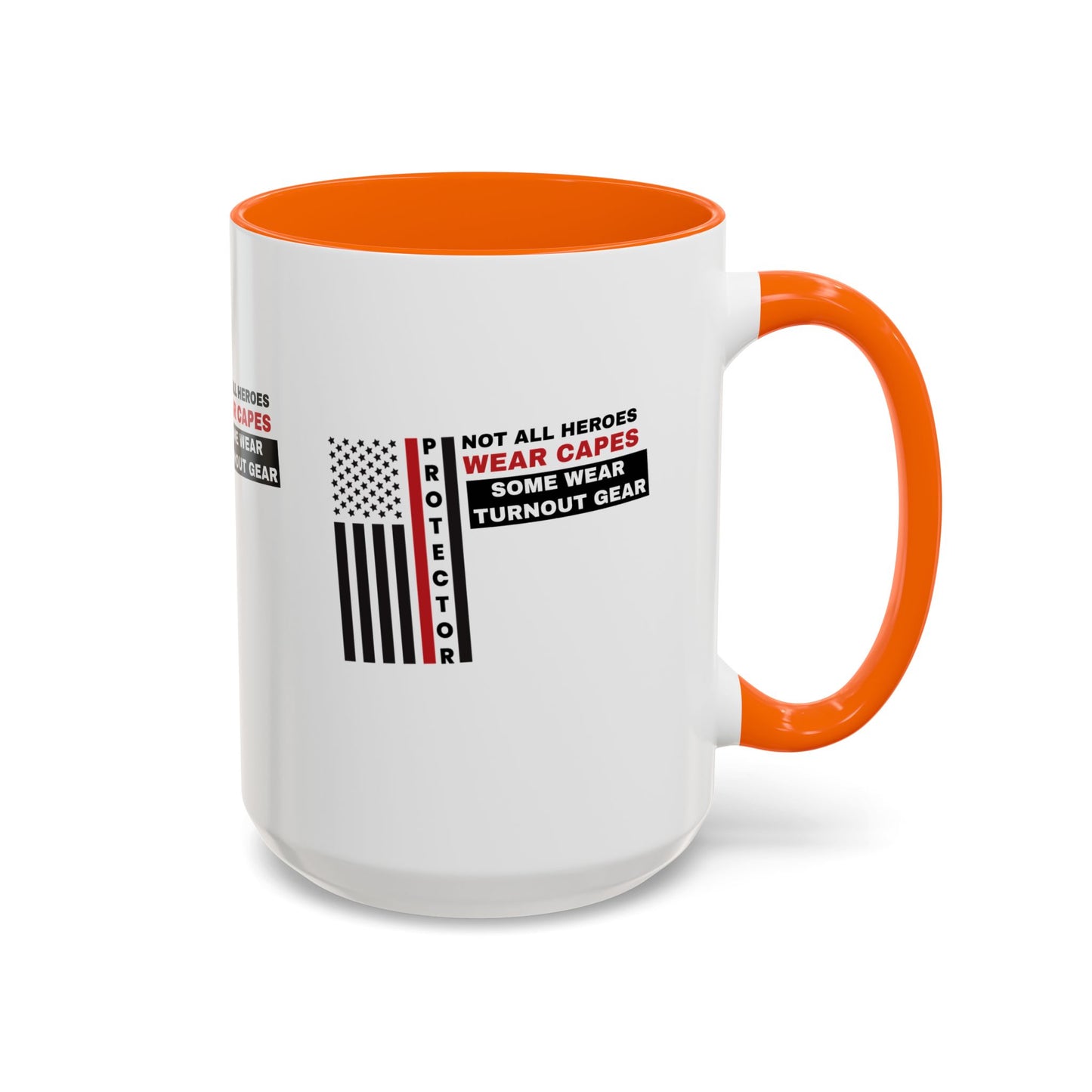 Firefighter Accent Coffee Mug – Not all heroes wear capes—some wear turnout gear