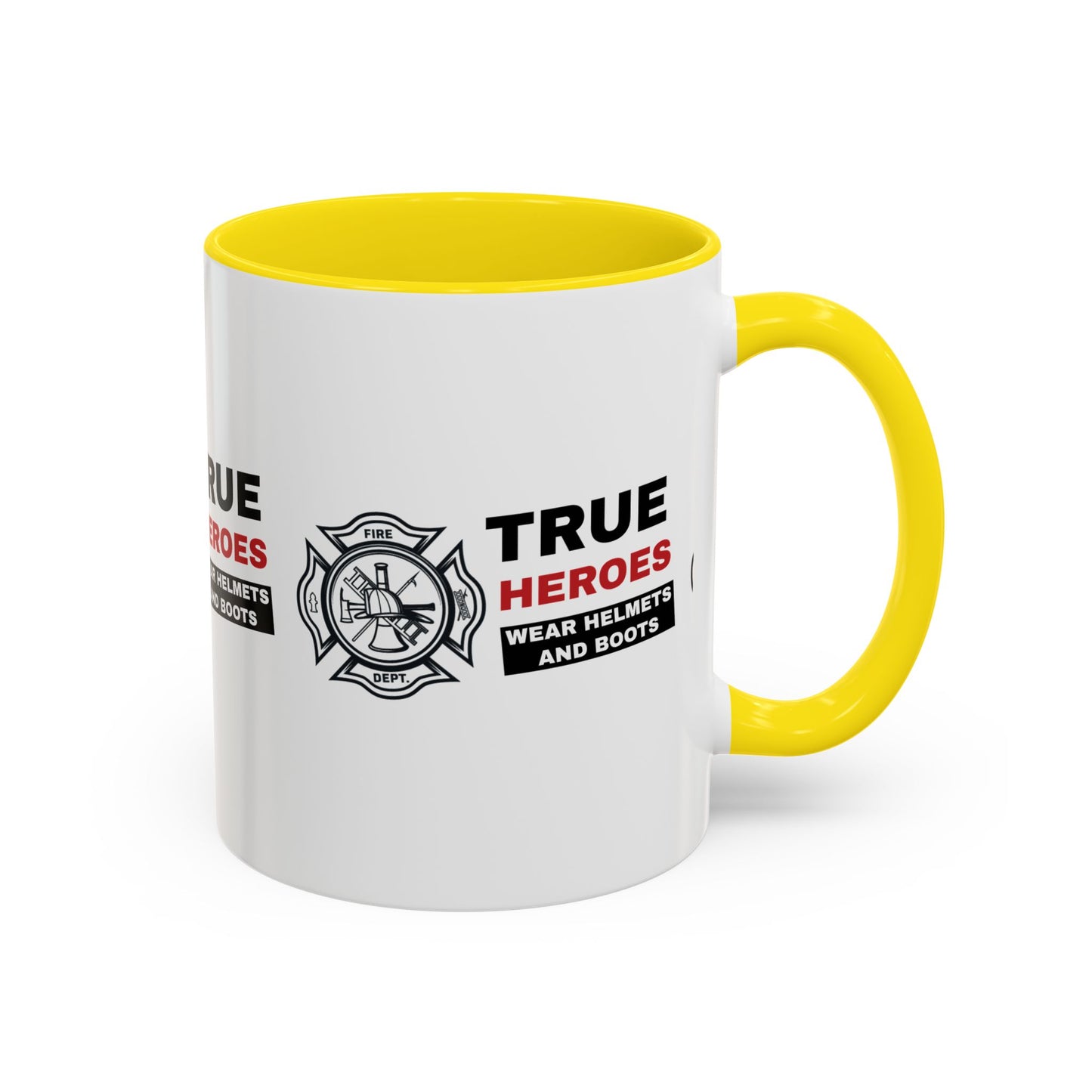 Firefighter Accent Coffee Mug – True heroes wear helmets and boots