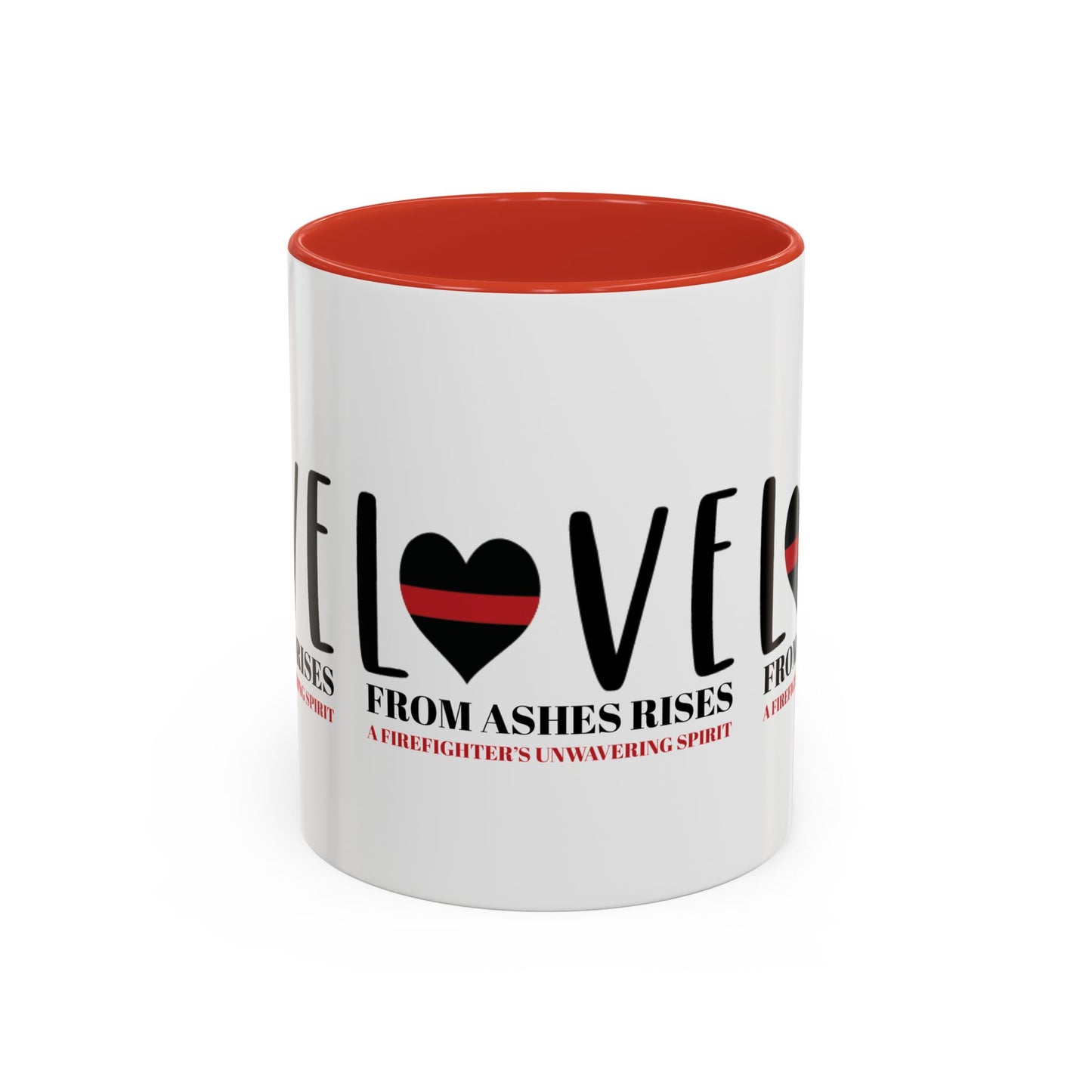Firefighter Accent Coffee Mug – From ashes rises a firefighter’s unwavering spirit