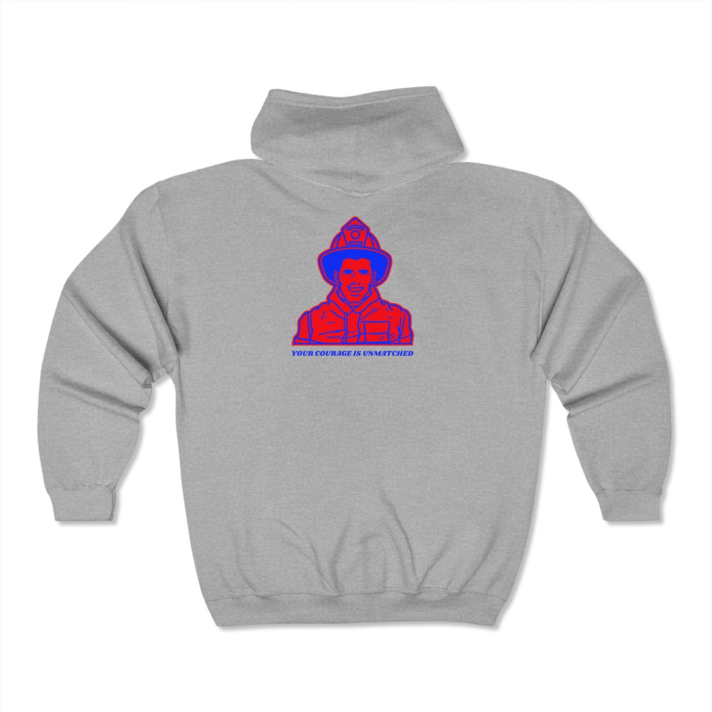 Firefighter Unisex Full Zip Hooded Sweatshirt – Your courage is unmatched