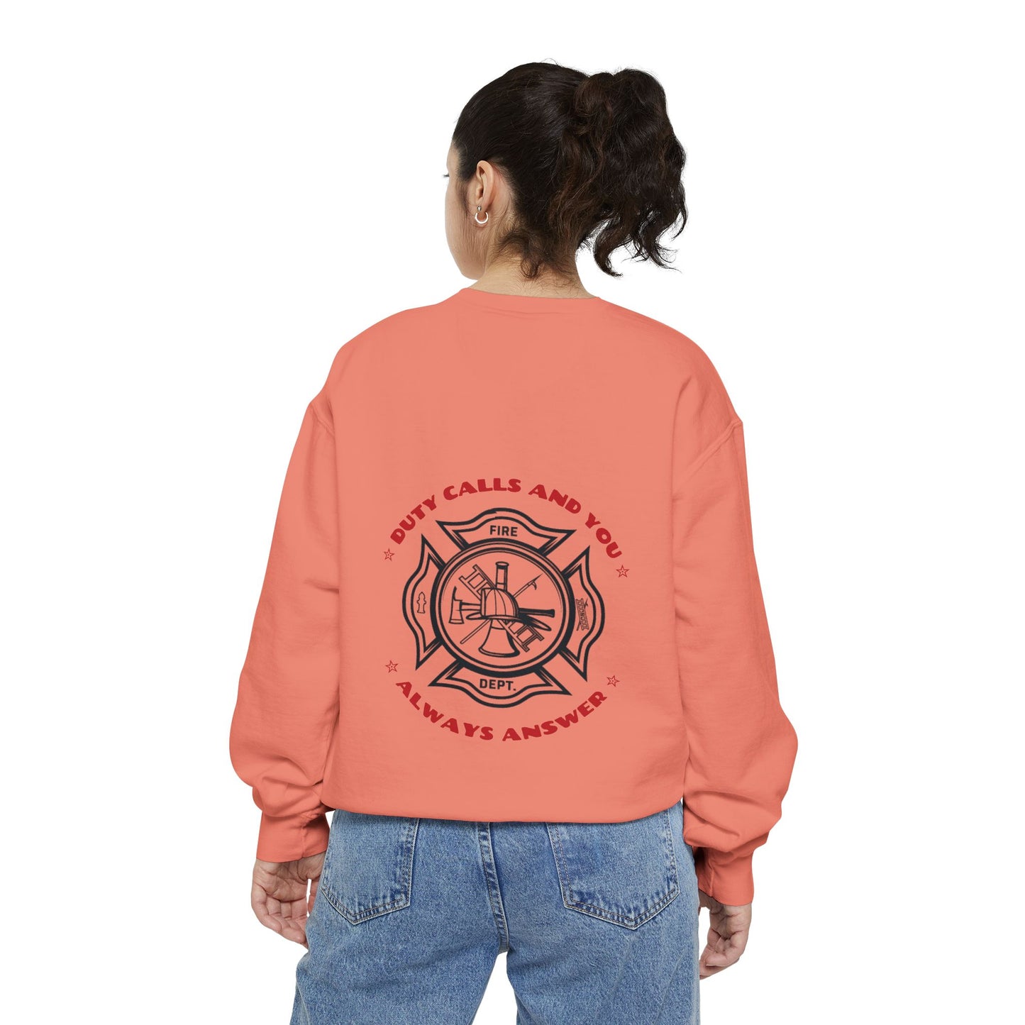 Firefighter Unisex Garment-Dyed Sweatshirt – Duty calls, and you always answer