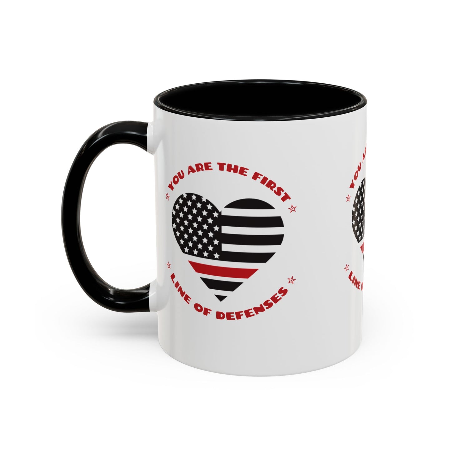 Firefighter Accent Coffee Mug – You are the first line of defenses