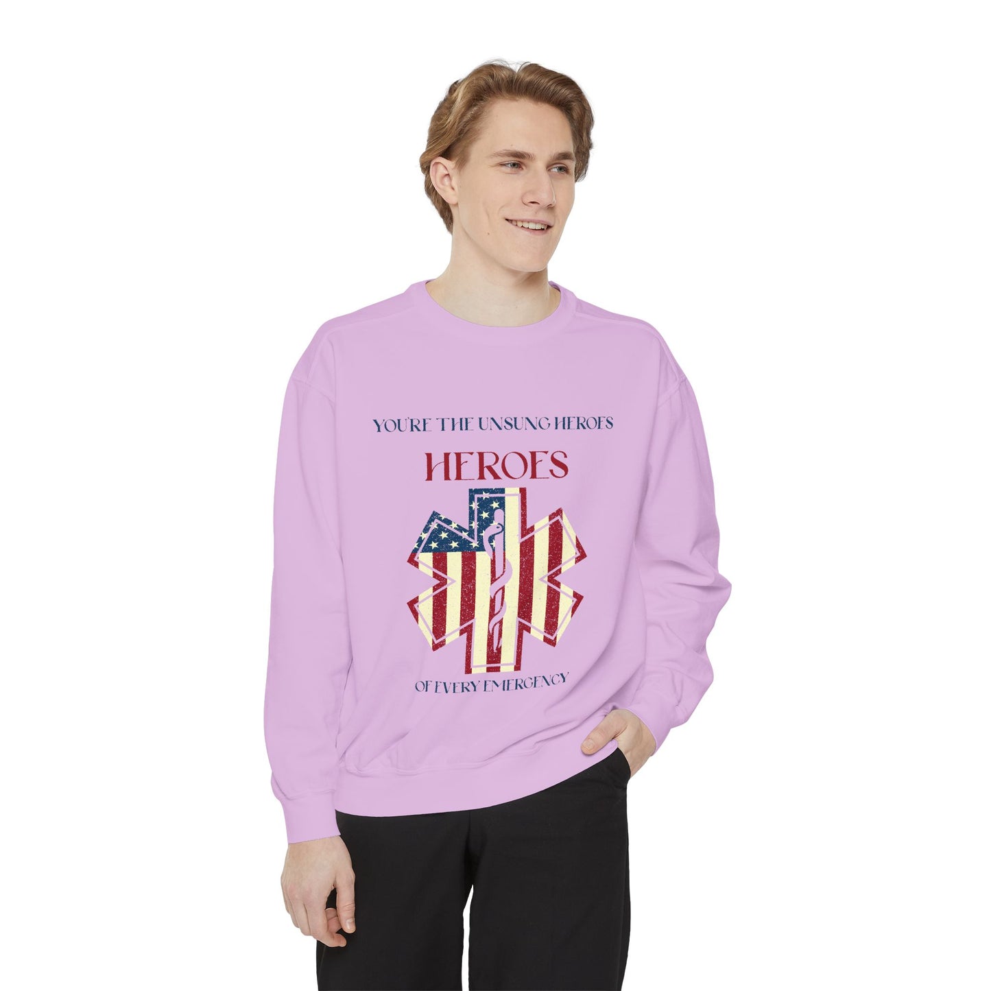 EMS Unisex Garment-Dyed Sweatshirt –You’re the unsung heroes of every emergency