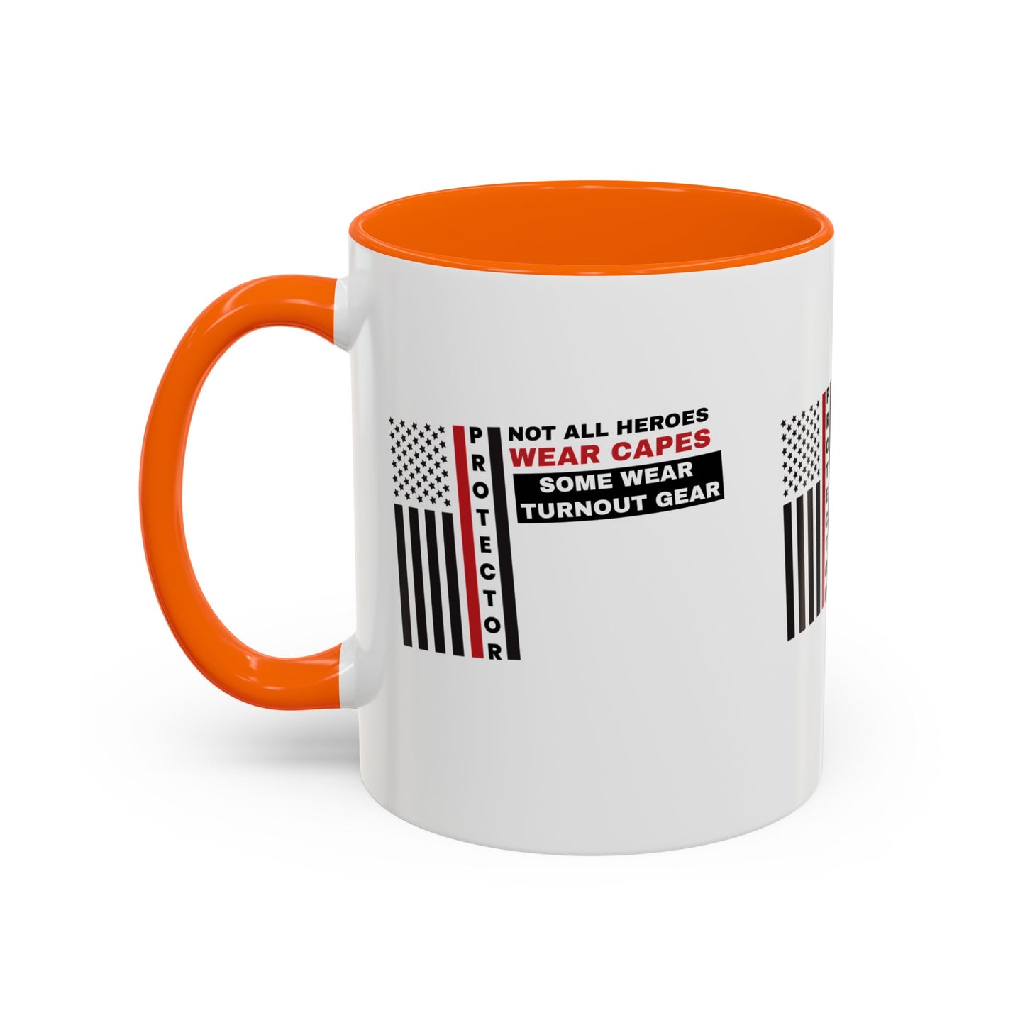 Firefighter Accent Coffee Mug – Not all heroes wear capes—some wear turnout gear