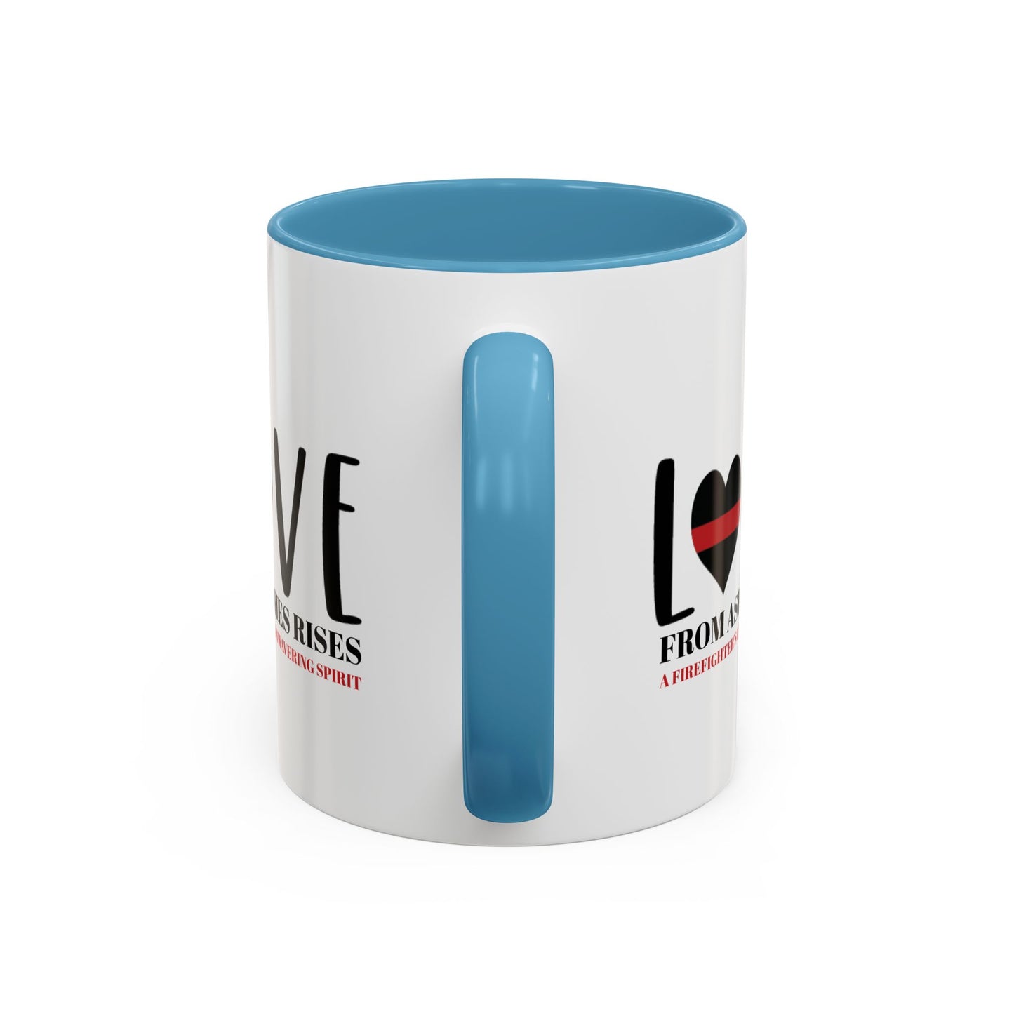 Firefighter Accent Coffee Mug – From ashes rises a firefighter’s unwavering spirit