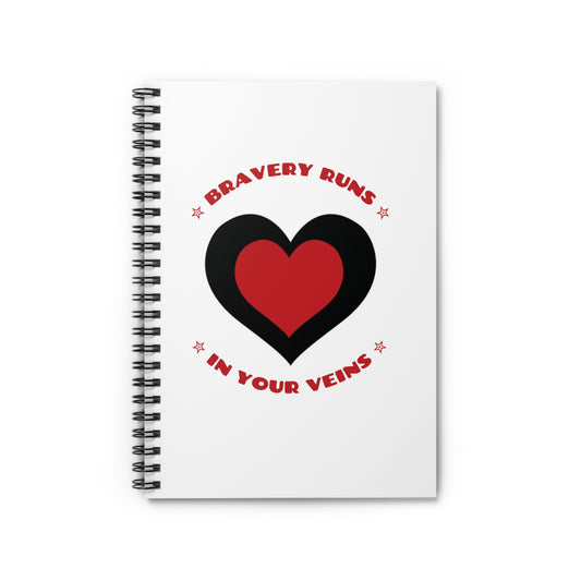 Firefighter Spiral Notebook – Bravery runs in your veins