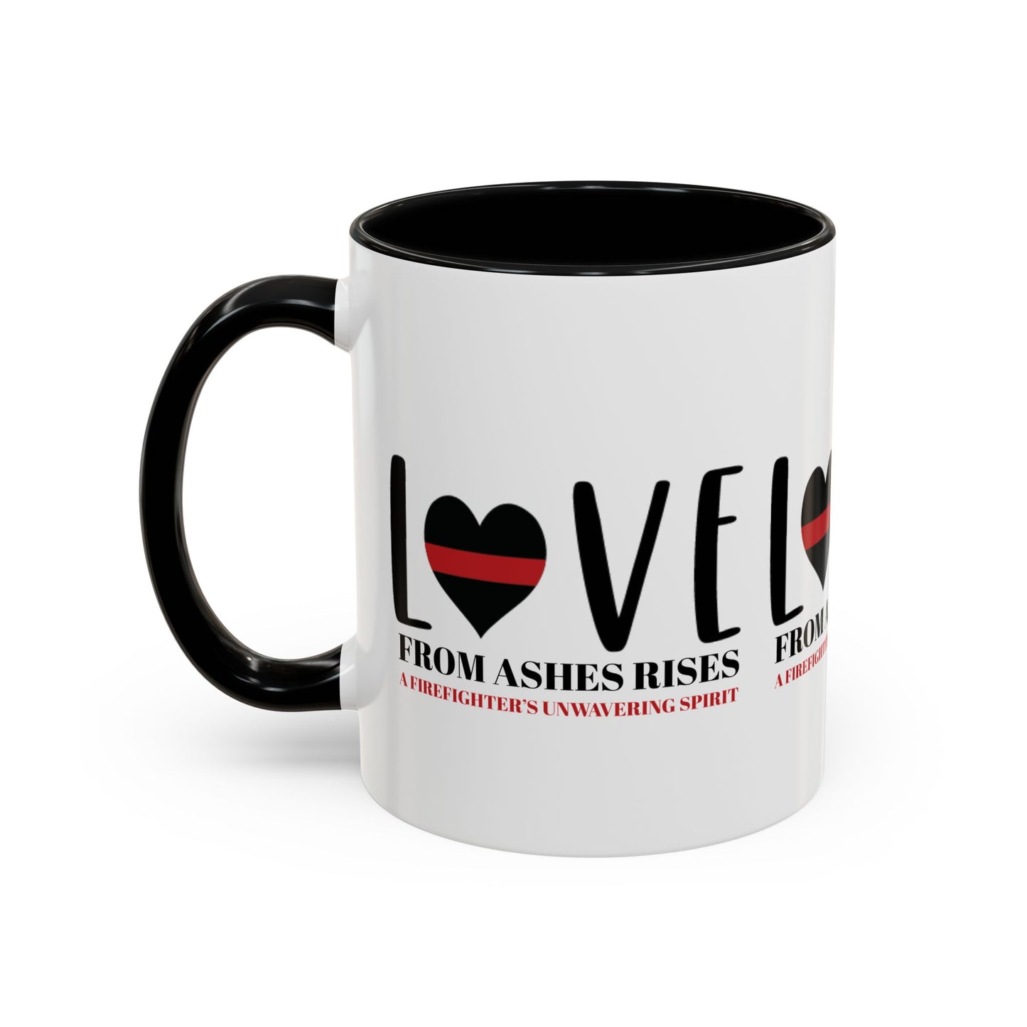 Firefighter Accent Coffee Mug – From ashes rises a firefighter’s unwavering spirit