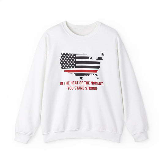 Firefighter Unisex Heavy Blend Crewneck Sweatshirt – In the heat of the moment, you stand strong