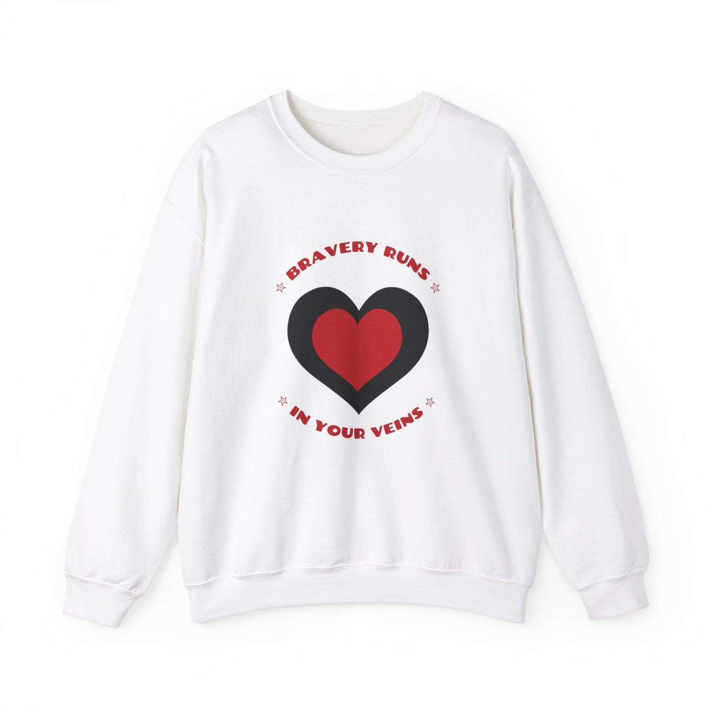 Firefighter Unisex Heavy Blend Crewneck Sweatshirt – Bravery runs in your veins