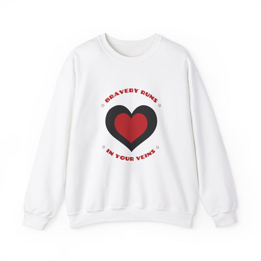Firefighter Unisex Heavy Blend Crewneck Sweatshirt – Bravery runs in your veins
