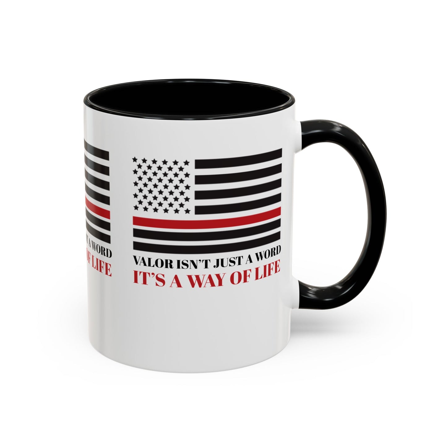 Firefighter Accent Coffee Mug – Valor isn’t just a word—it’s a way of life