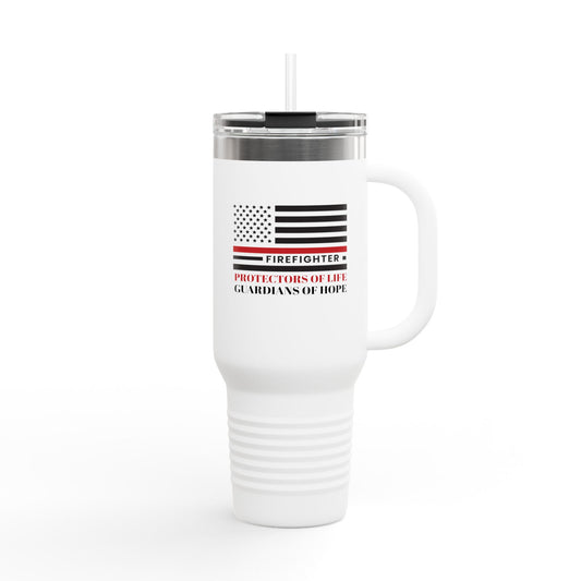 Firefighter Insulated Travel Mug, 40oz – Firefighters: Protectors of life, guardians of hope