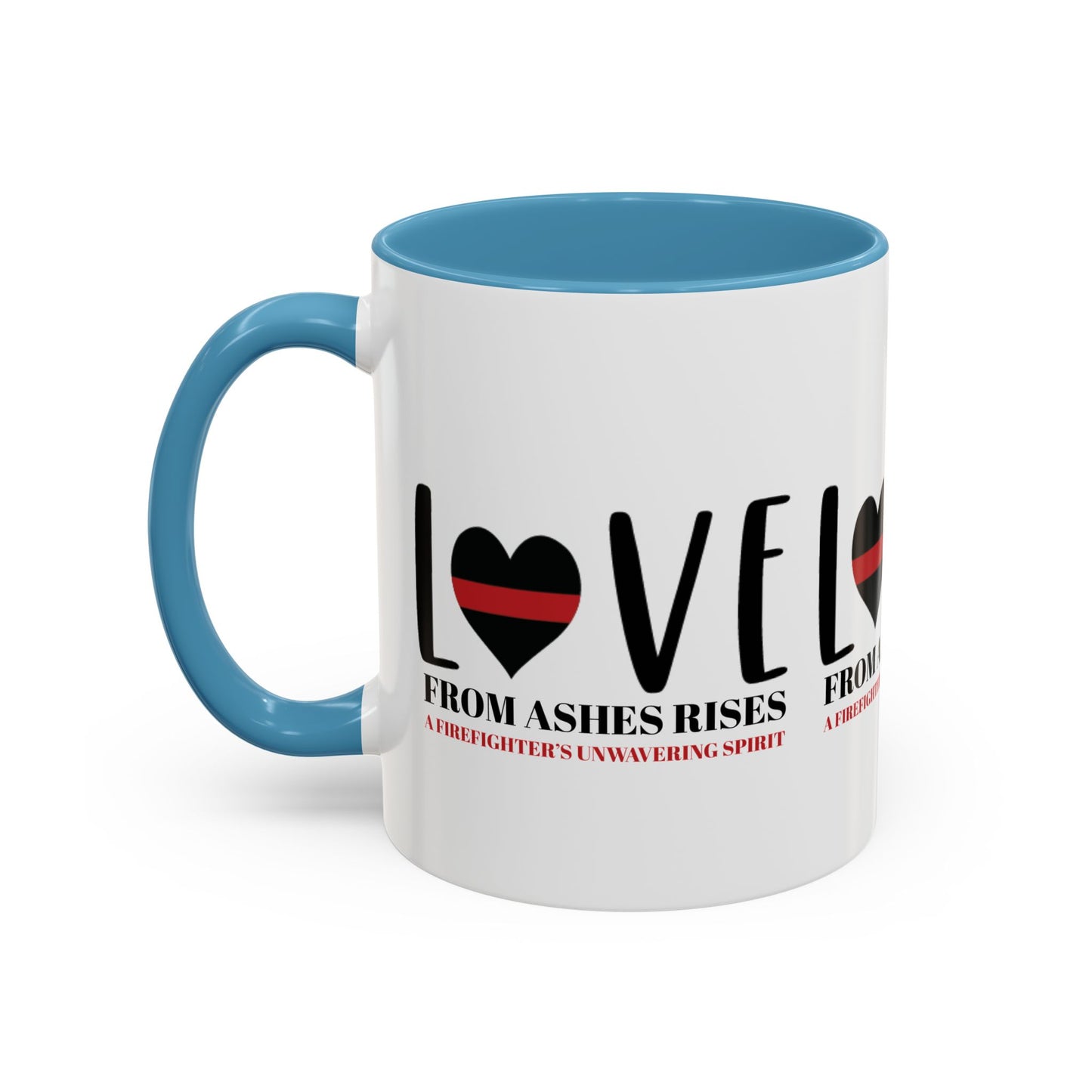 Firefighter Accent Coffee Mug – From ashes rises a firefighter’s unwavering spirit