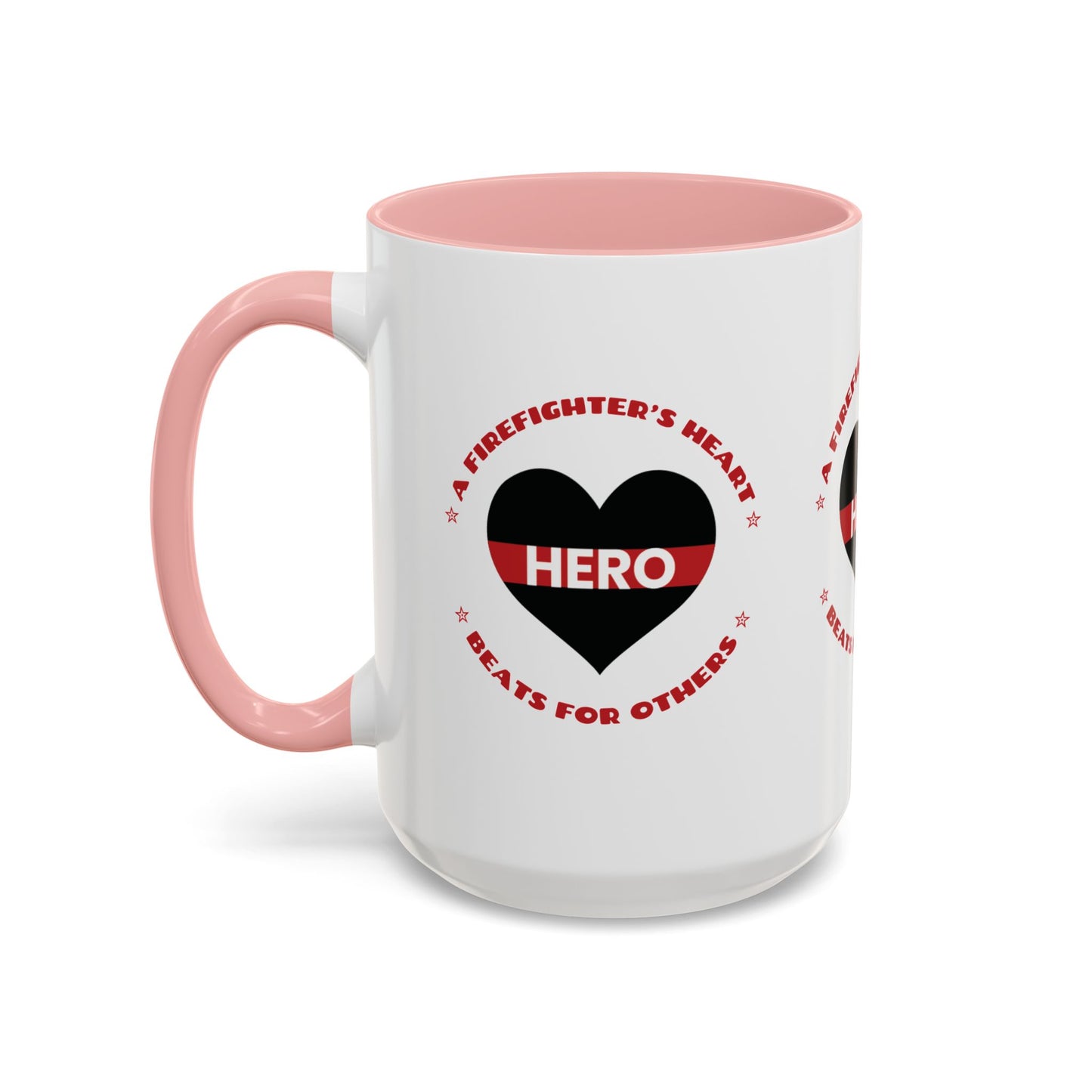 Firefighter Accent Coffee Mug – A firefighter’s heart beats for others