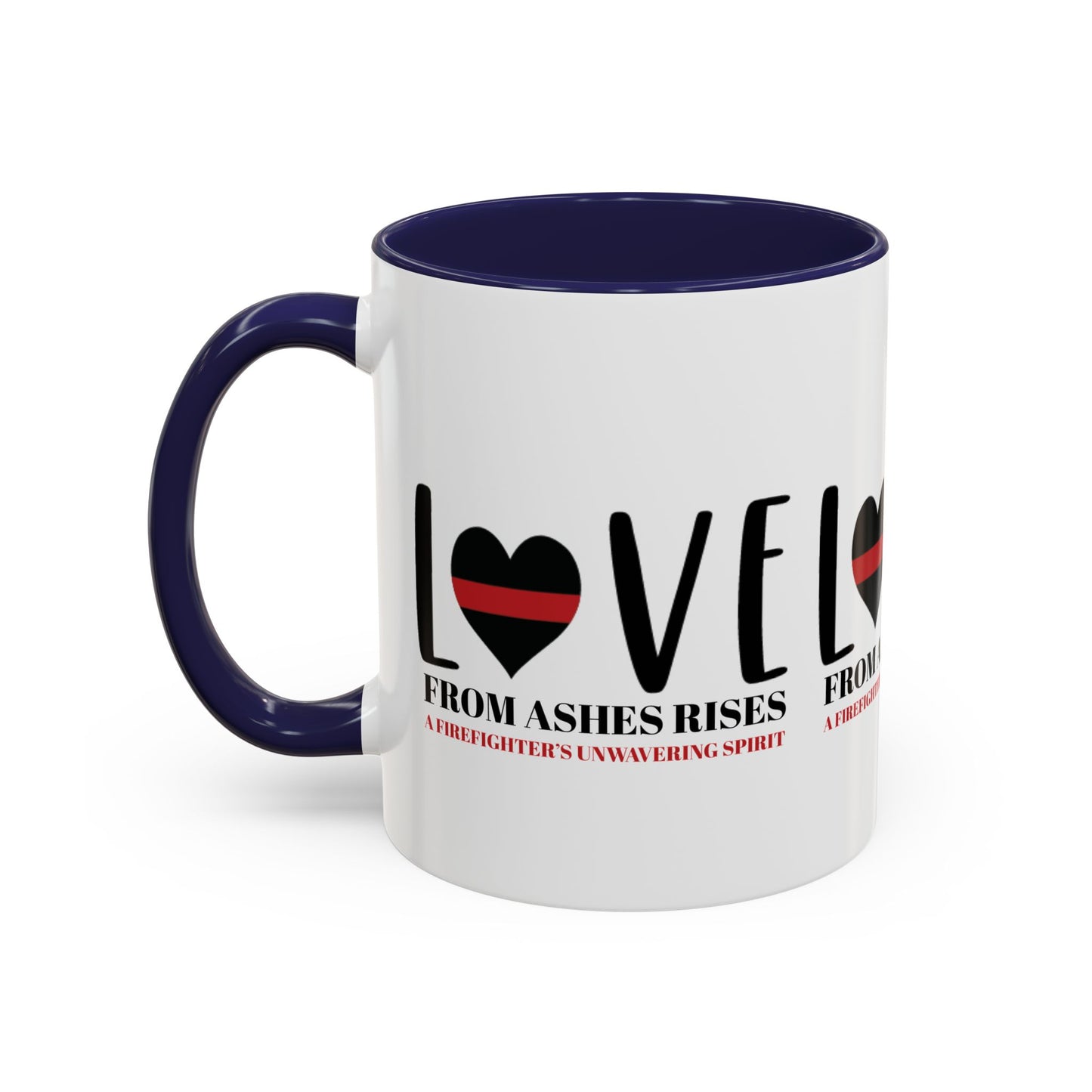 Firefighter Accent Coffee Mug – From ashes rises a firefighter’s unwavering spirit