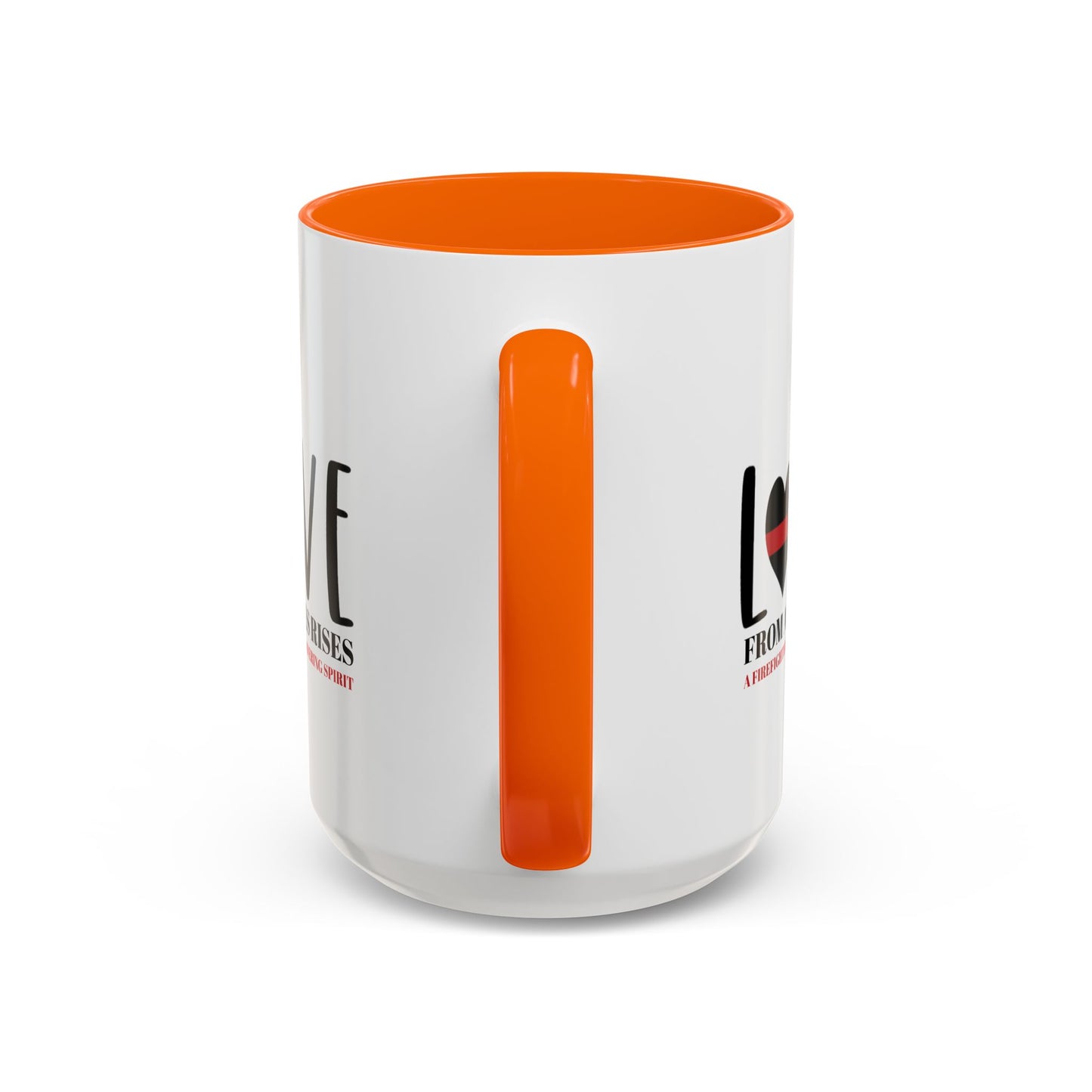 Firefighter Accent Coffee Mug – From ashes rises a firefighter’s unwavering spirit