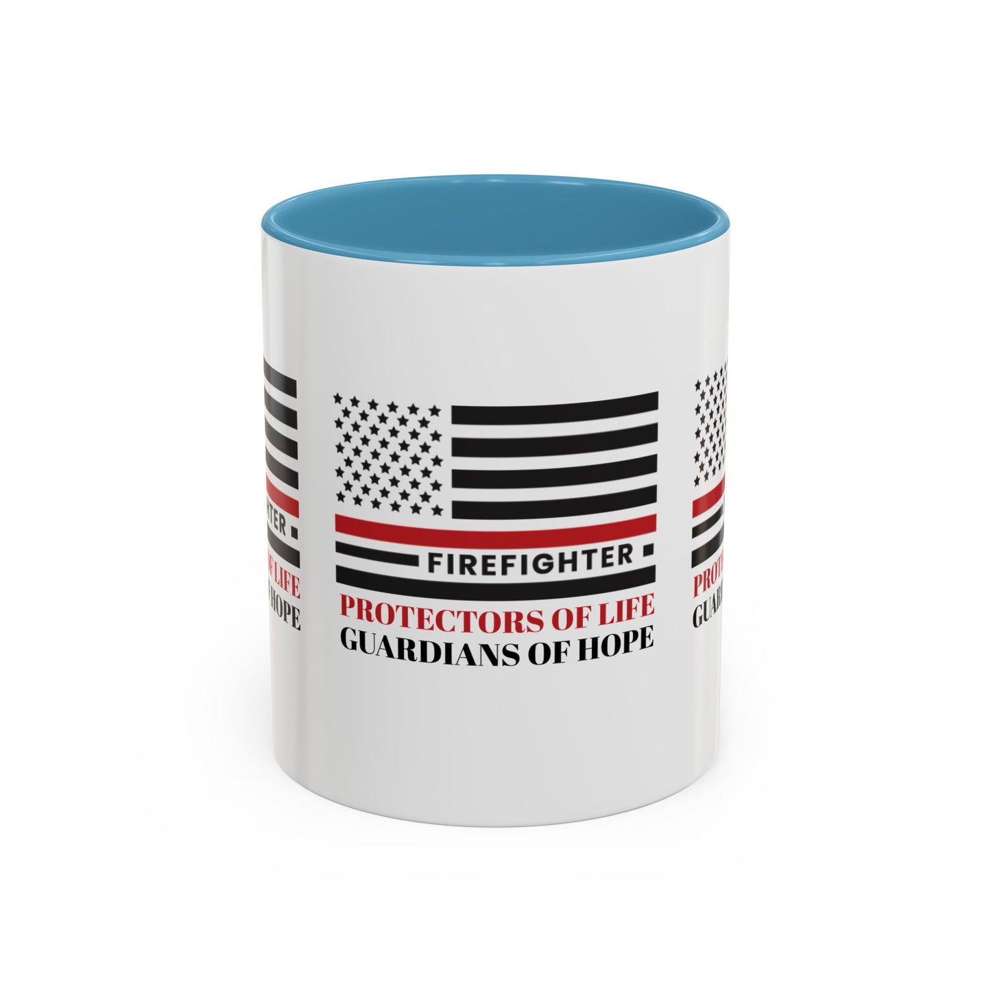 Firefighter Accent Coffee Mug – Firefighters: Protectors of life, guardians of hope