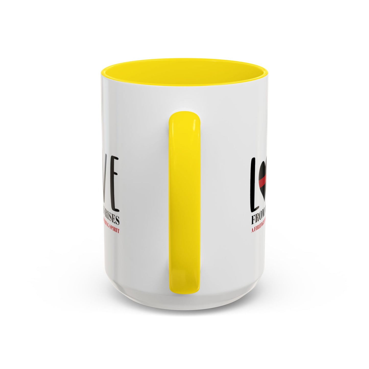 Firefighter Accent Coffee Mug – From ashes rises a firefighter’s unwavering spirit