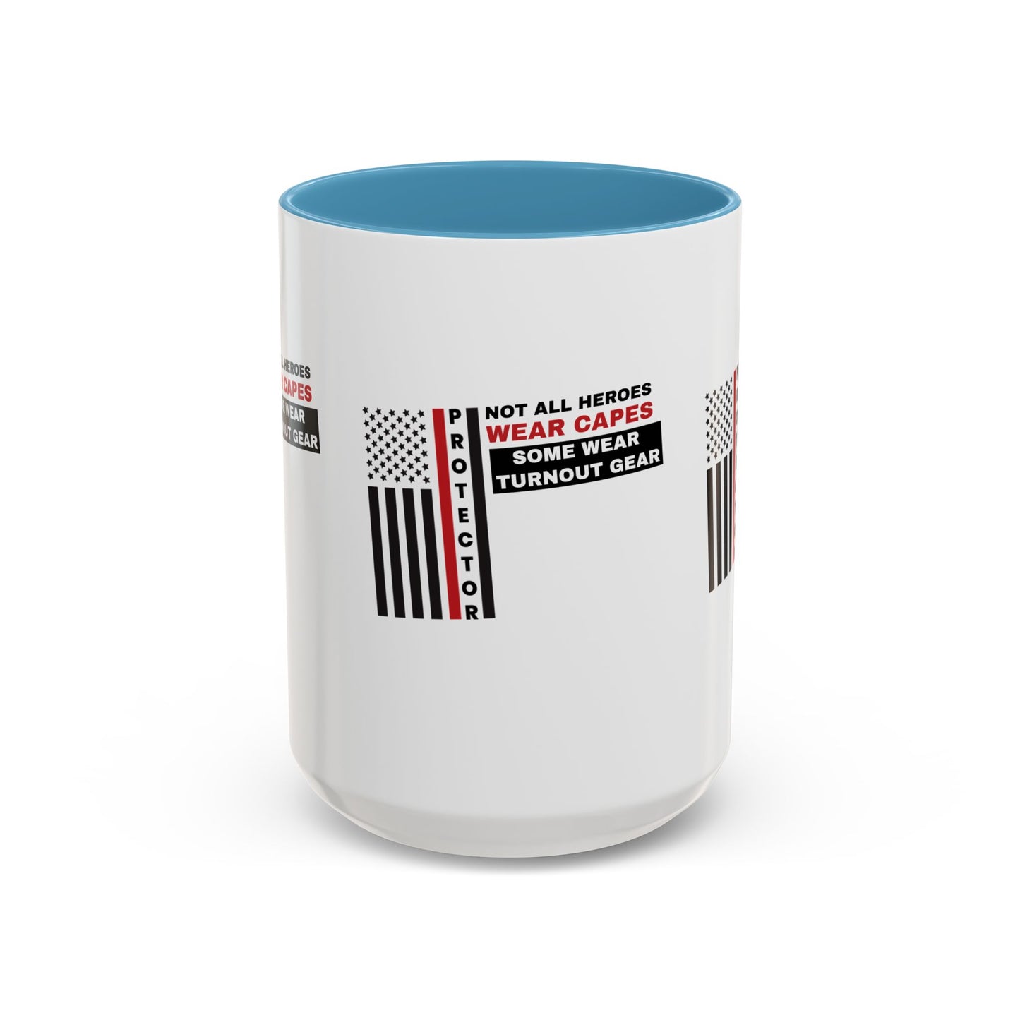 Firefighter Accent Coffee Mug – Not all heroes wear capes—some wear turnout gear