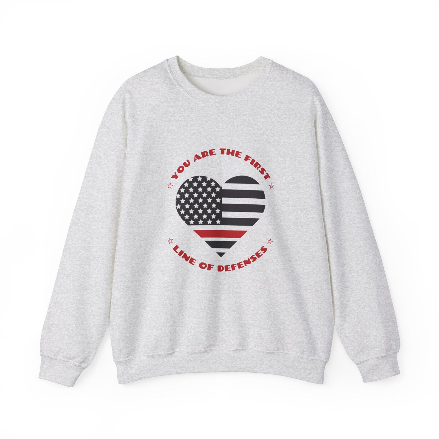 Firefighter Unisex Heavy Blend Crewneck Sweatshirt – You are the first line of defenses
