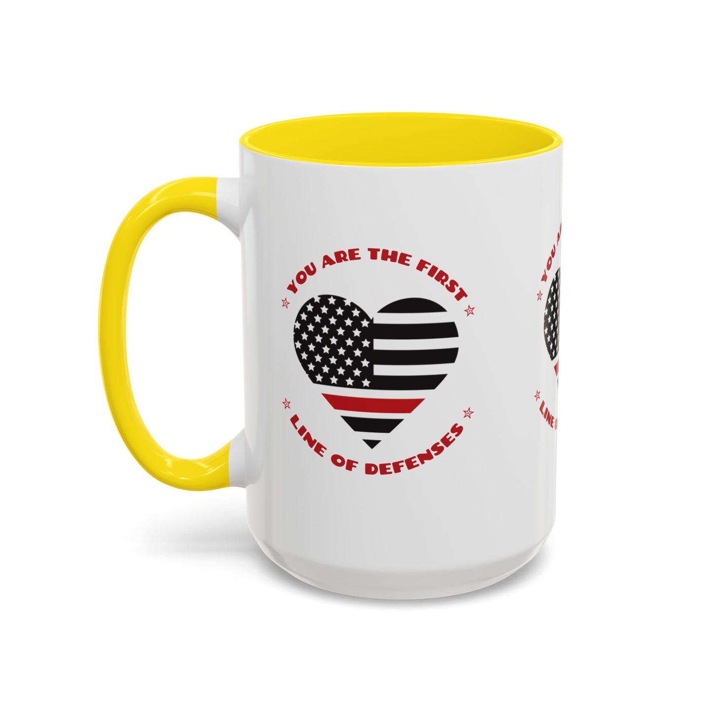 Firefighter Accent Coffee Mug – You are the first line of defenses