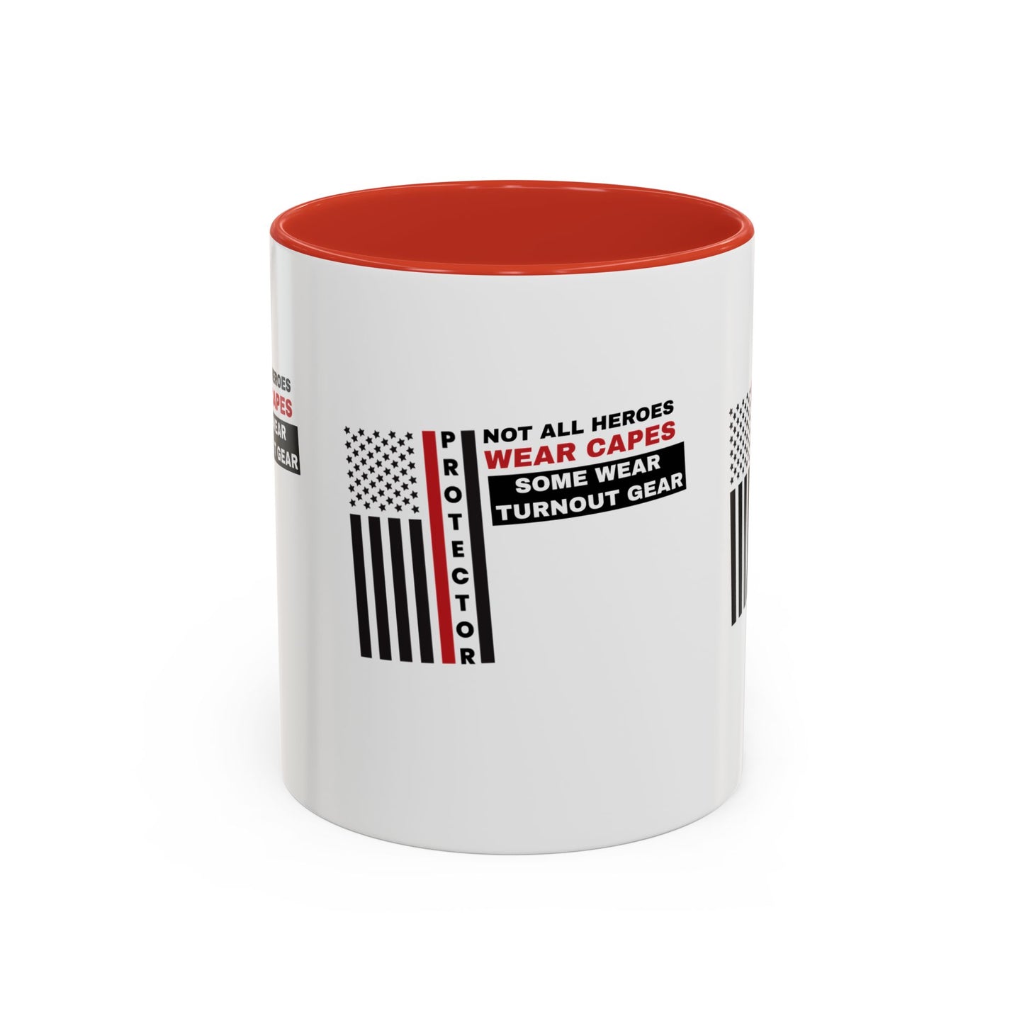 Firefighter Accent Coffee Mug – Not all heroes wear capes—some wear turnout gear