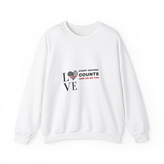 Firefighter Unisex Heavy Blend Crewneck Sweatshirt – Every second counts, and so do you