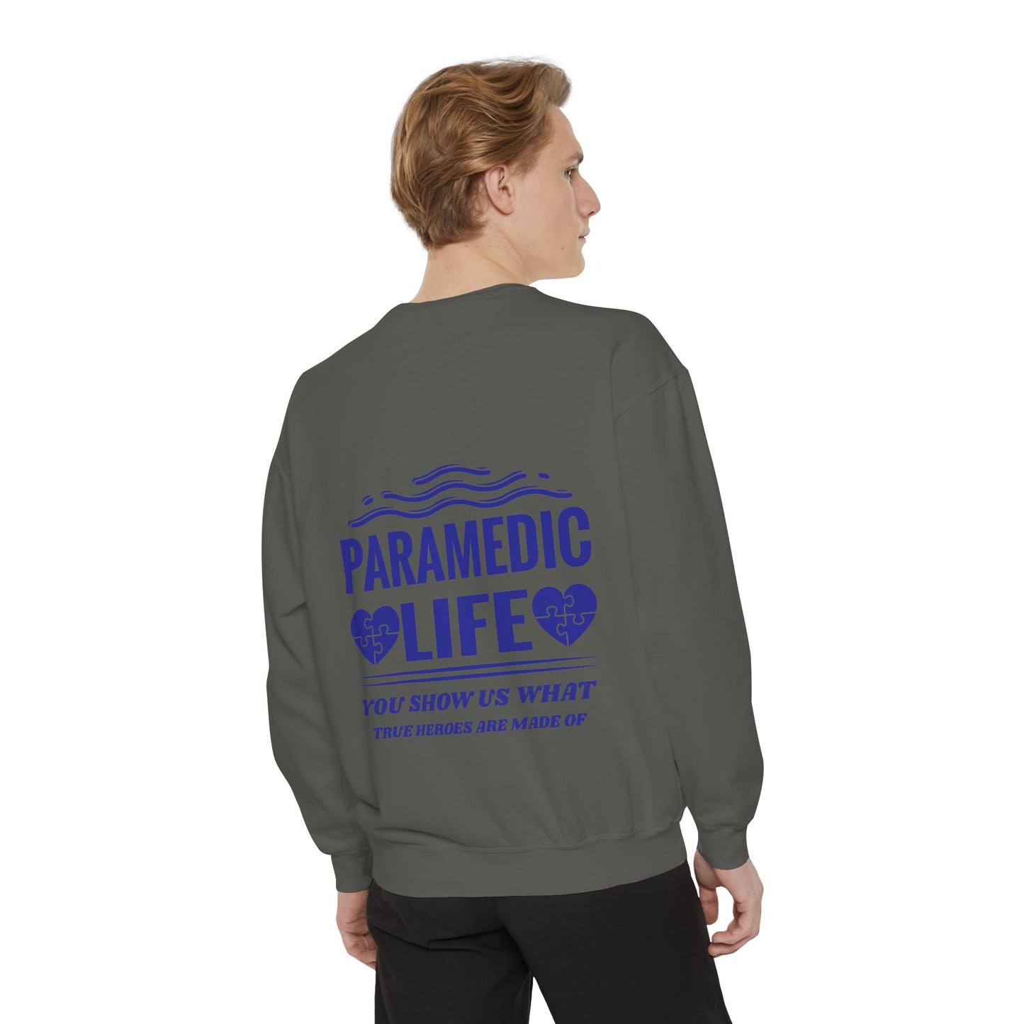 EMS Unisex Garment-Dyed Sweatshirt –You show us what true heroes are made of
