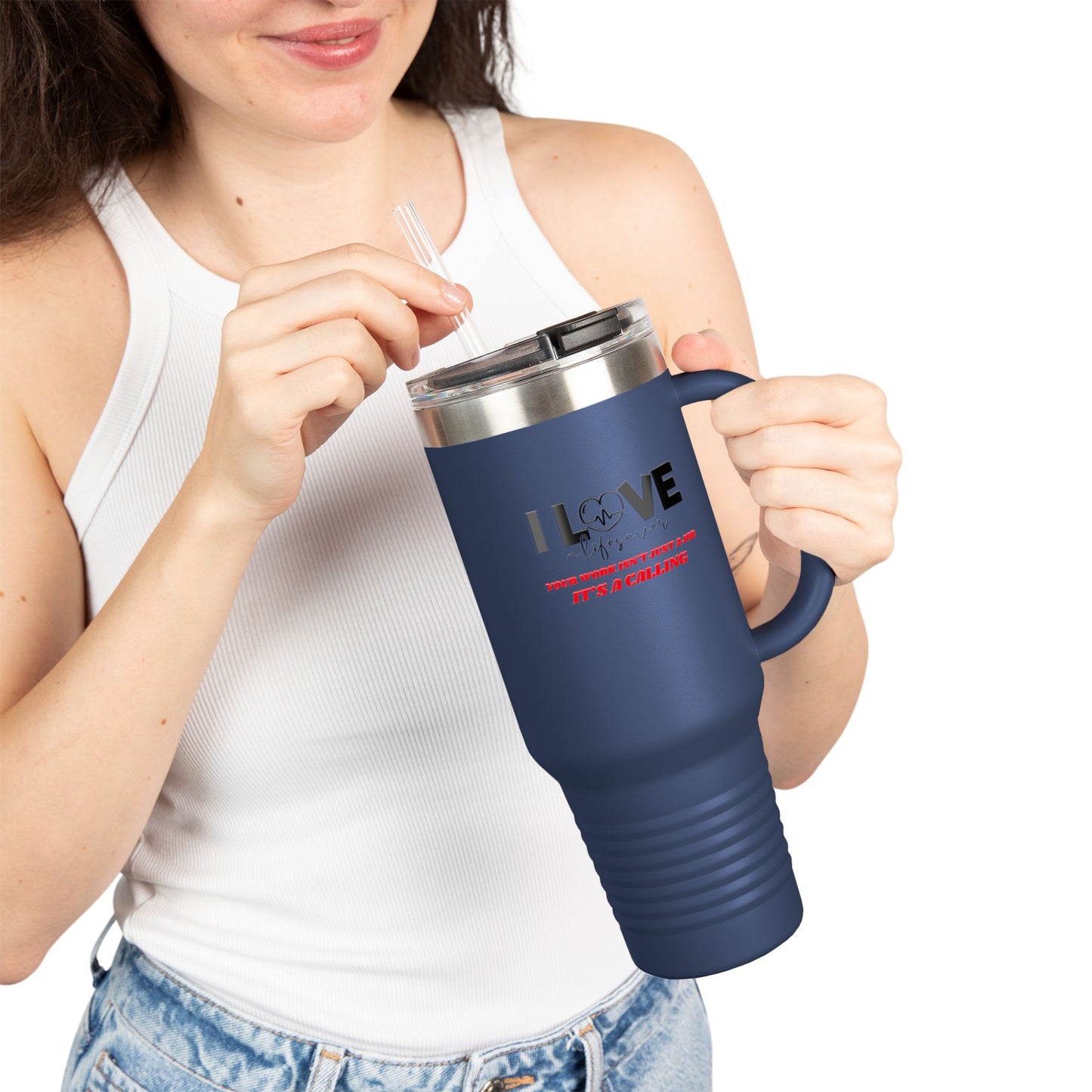 EMS Insulated Travel Mug, 40oz - Your work isn’t just a job, it’s a calling